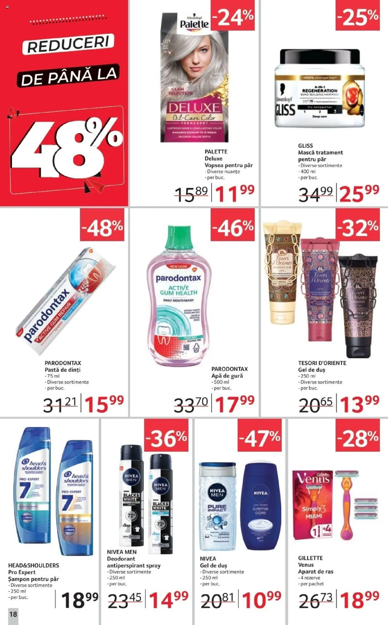 Noul catalog Selgros – valabil de la 17.10.2025 | Pagină: 18 | Produse: Aparat De Ras, Șampon, Gel de duș, Antiperspirant