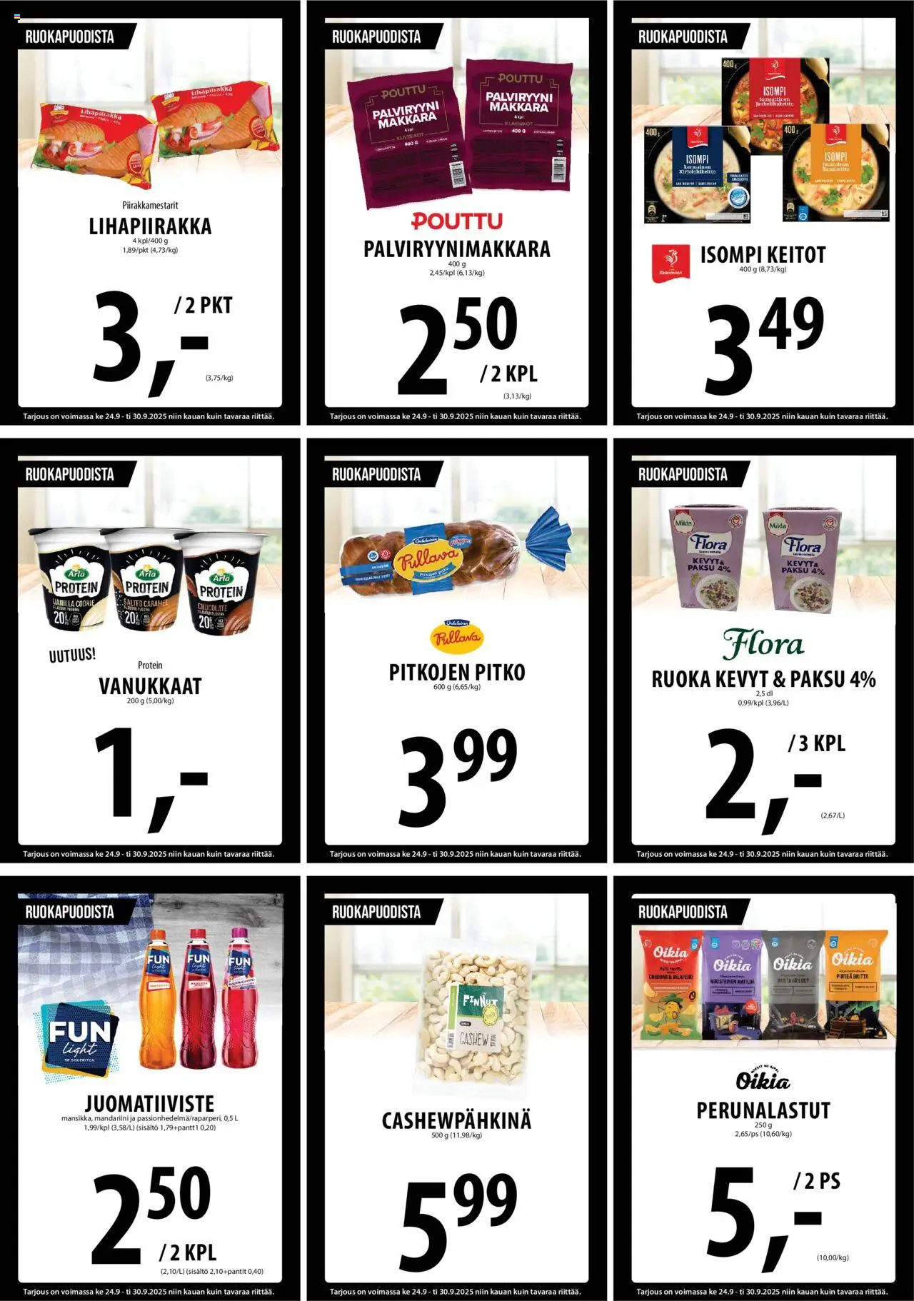 Tuuri tarjoukset – voimassa 24.09.2025 alkaen | Sivu: 19 | Tuotteet: Makkara, Cheddar