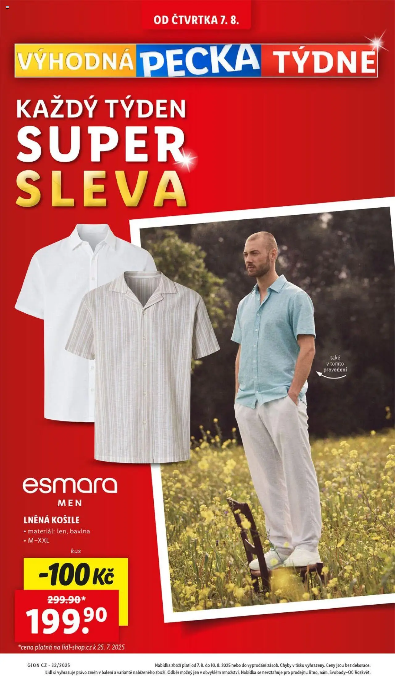 Lidl leták od 07.08.2025 | Strana: 6 | Produkty: Košile