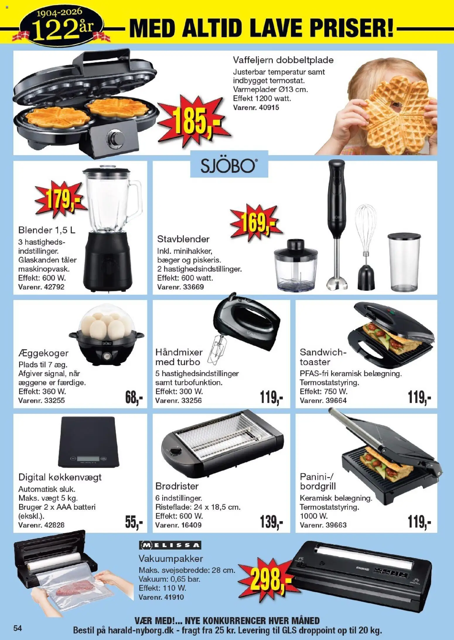 Harald Nyborg tilbudsavis – gyldig fra 26.02.2026 | Side: 58 | Produkter: Brødrister, Køkkenvægt, Piskeris, Batteri