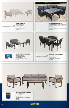 Metro katalog Nameštaj za baštu i dom - pregled Metro kataloga - važi od 01.04.2026 | Strana: 2 | Proizvode: Sto, Stolica, Trosed, Ugaona garnitura