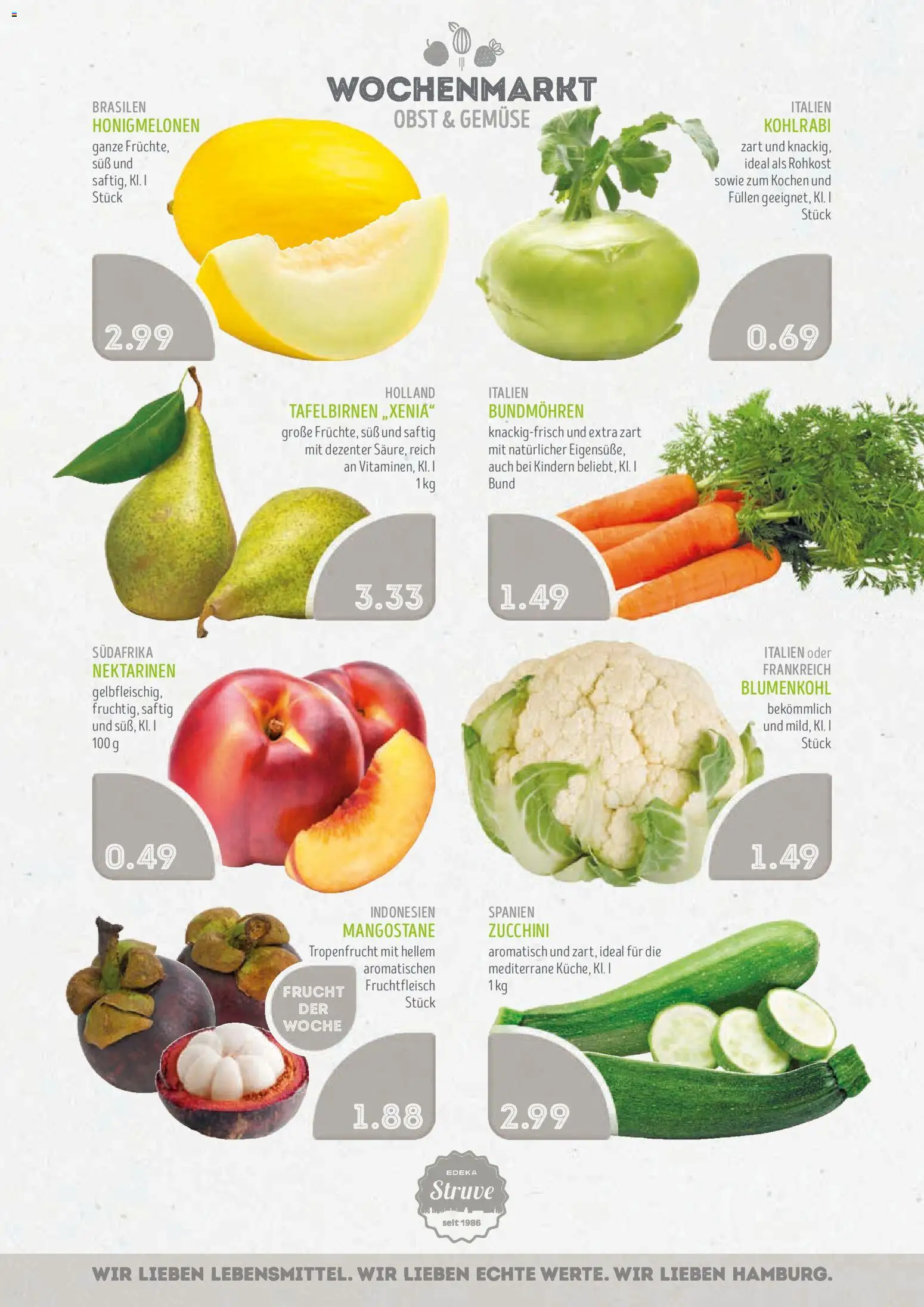 Edeka Struve Prospekt 	 – gültig ab 09.03.2026 | Seite: 2 | Produkte: Nektarinen, Kohlrabi, Gemüse, Blumenkohl