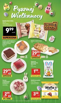 Pogląd oferty "Delikatesy Centrum gazetka" - ważna od 26.03.2026 | Strona: 4 | Produkty: Wafle, Ciasto, Wafle tortowe, Babka
