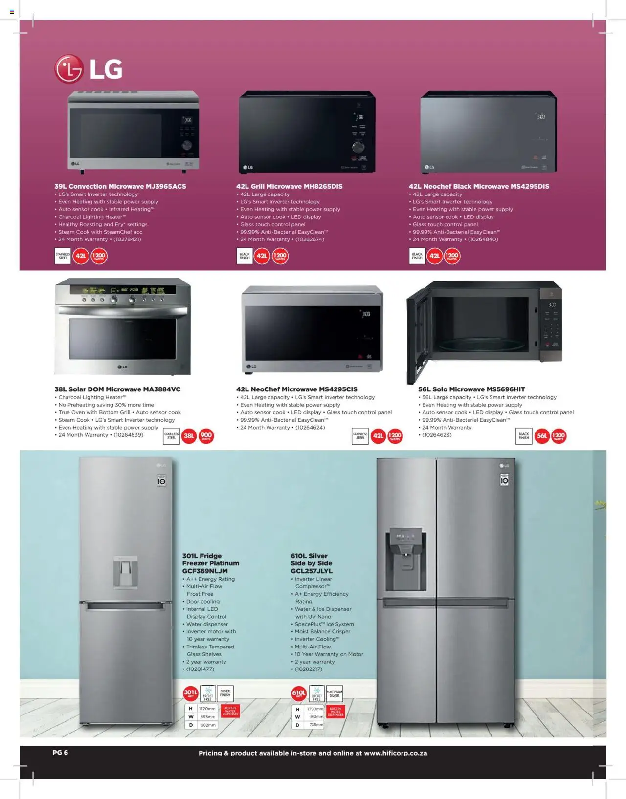 New HiFi Corp catalogue – valid from 12.02.2024 | Page: 6 | Products: Freezer, Oven, Fridge, Microwave