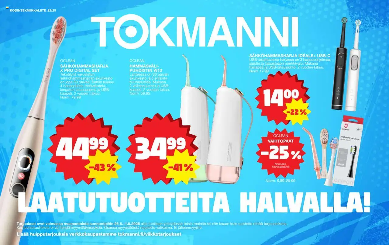  | Sivu: 1 | Tuotteet: USB, Sähköhammasharja, Voi