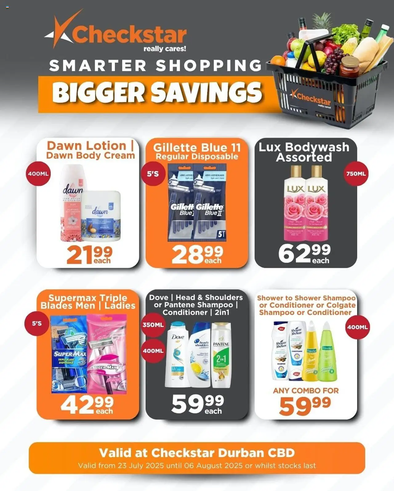 Check Star Durban CBD Specials │ valid from 23.07.2025 | Page: 17 | Products: Shampoo, Conditioner, Cream, Body cream