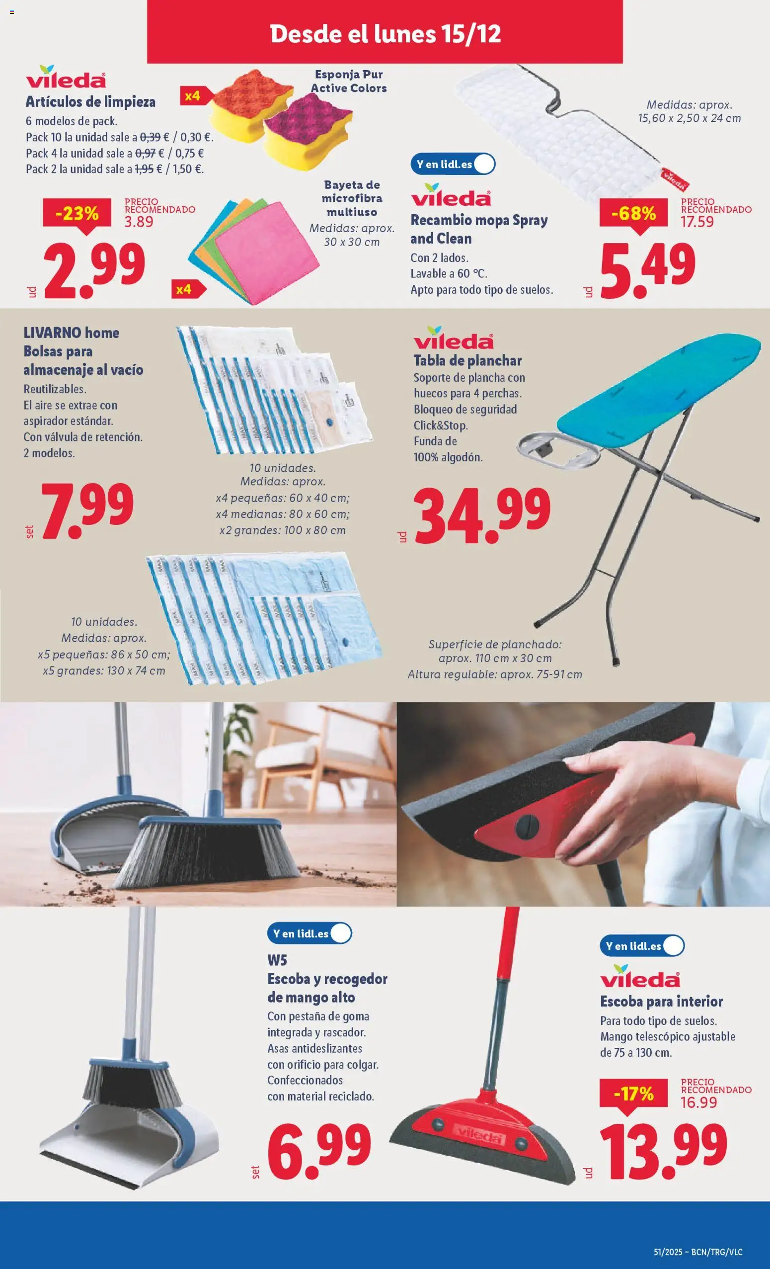 Lidl folleto de bazar │ válido desde el 15.12.2025 | Página: 17 | Productos: Esponja, Escoba, Almacenaje, Aspirador