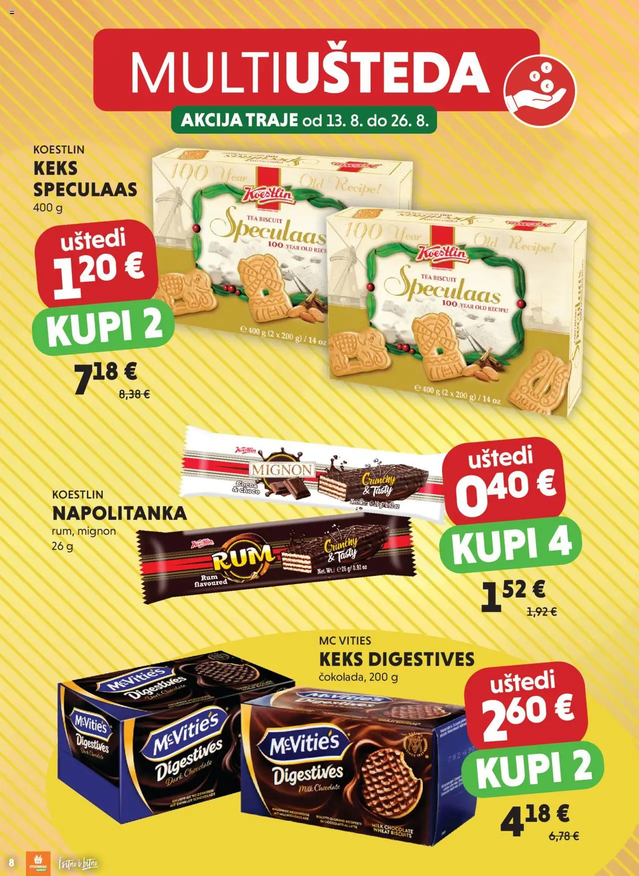 Studenac katalog | vrijedi od 13.08.2025 | Stranica: 8 | Proizvodi: Keks