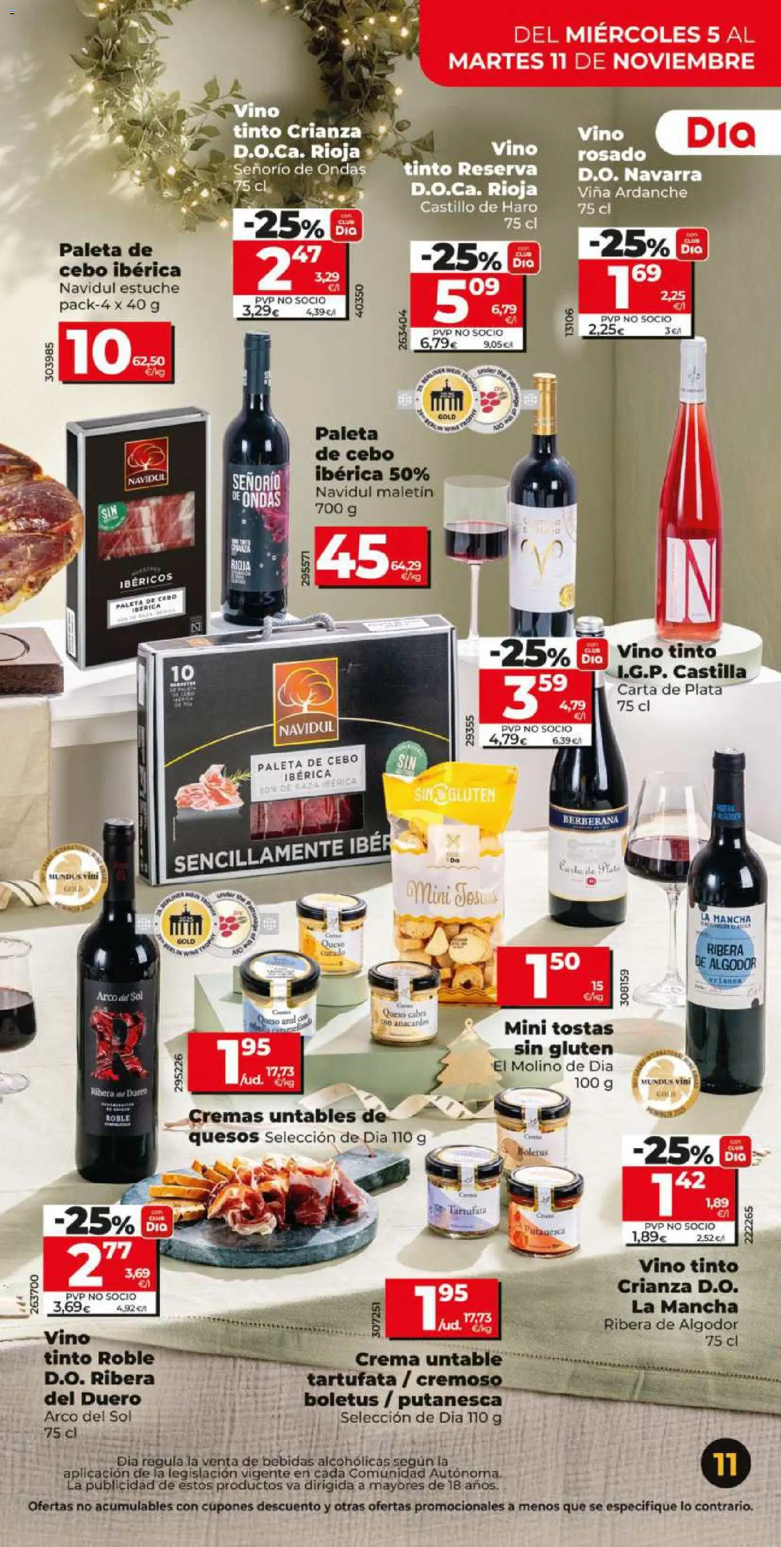 DIA folleto Market │ válido desde el 05.11.2025 | Página: 11 | Productos: Vino rosado, Vino, Crema, Crema untable