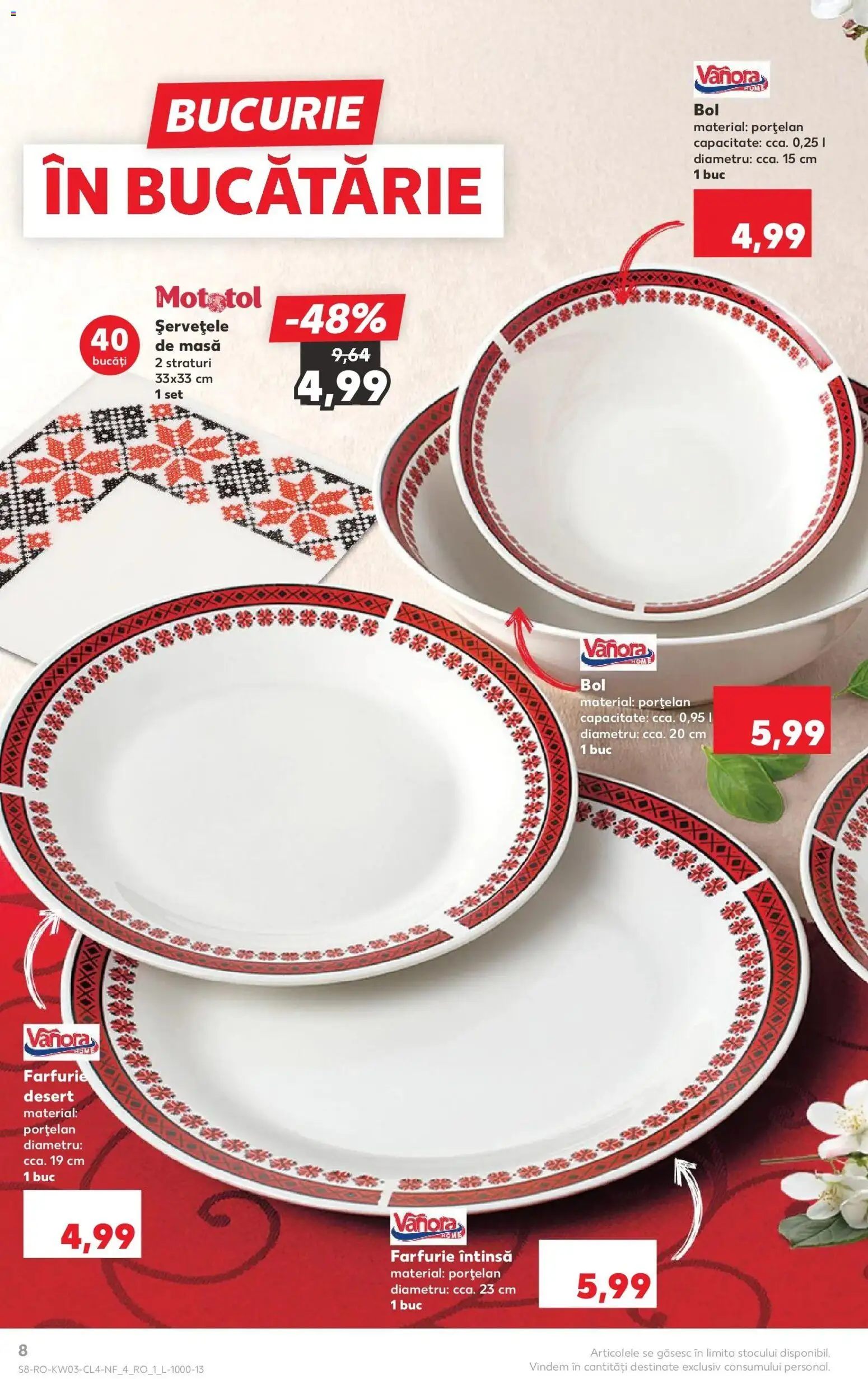 Noul catalog Kaufland – valabil de la 14.01.2026 | Pagină: 8 | Produse: Bol, Masă, Bucătărie, Farfurie