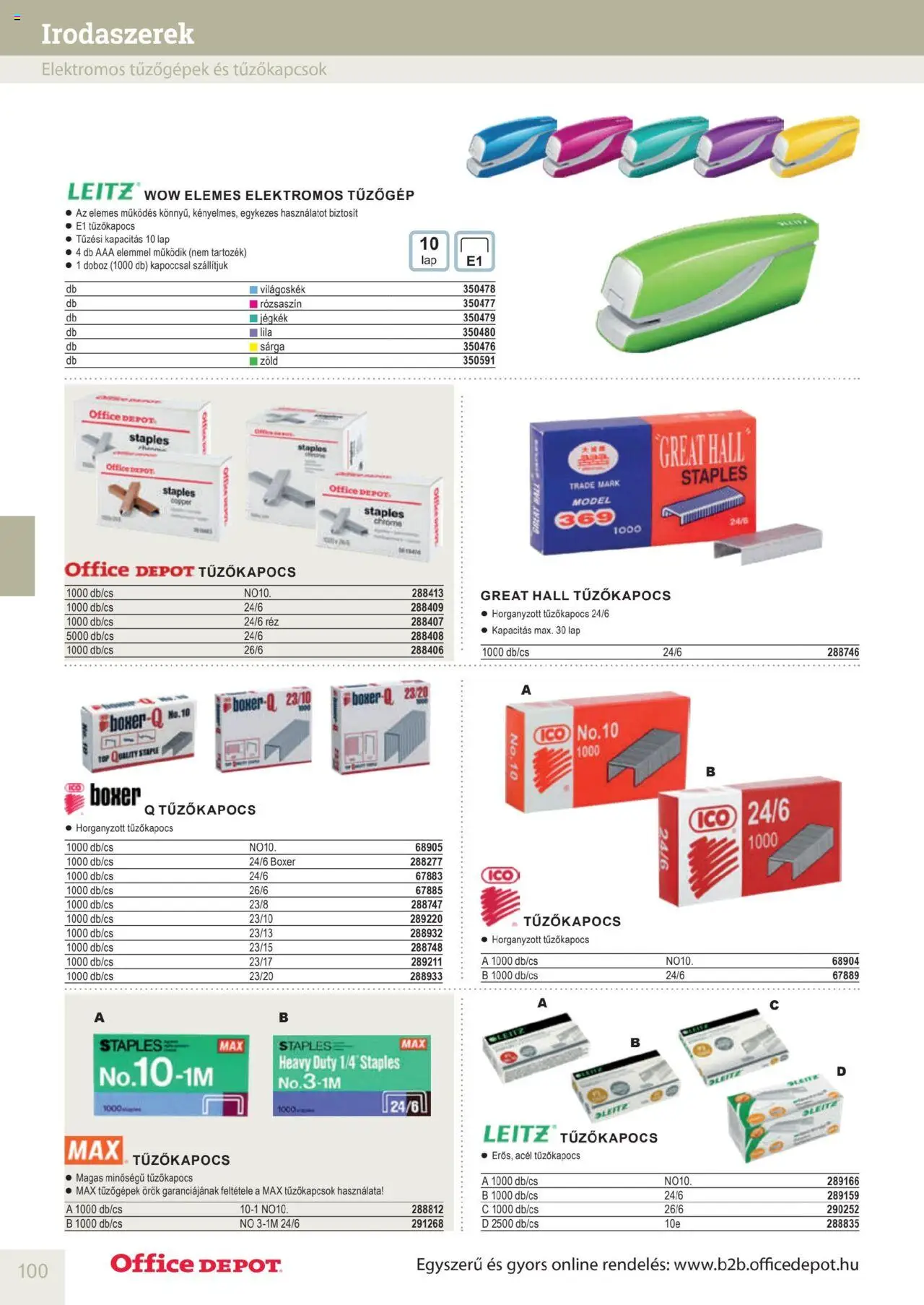 Office Depot akciós ujság - amely érvényes a következő dátumtól: 10.04.2025 | Oldal: 100 | Termékek: Doboz