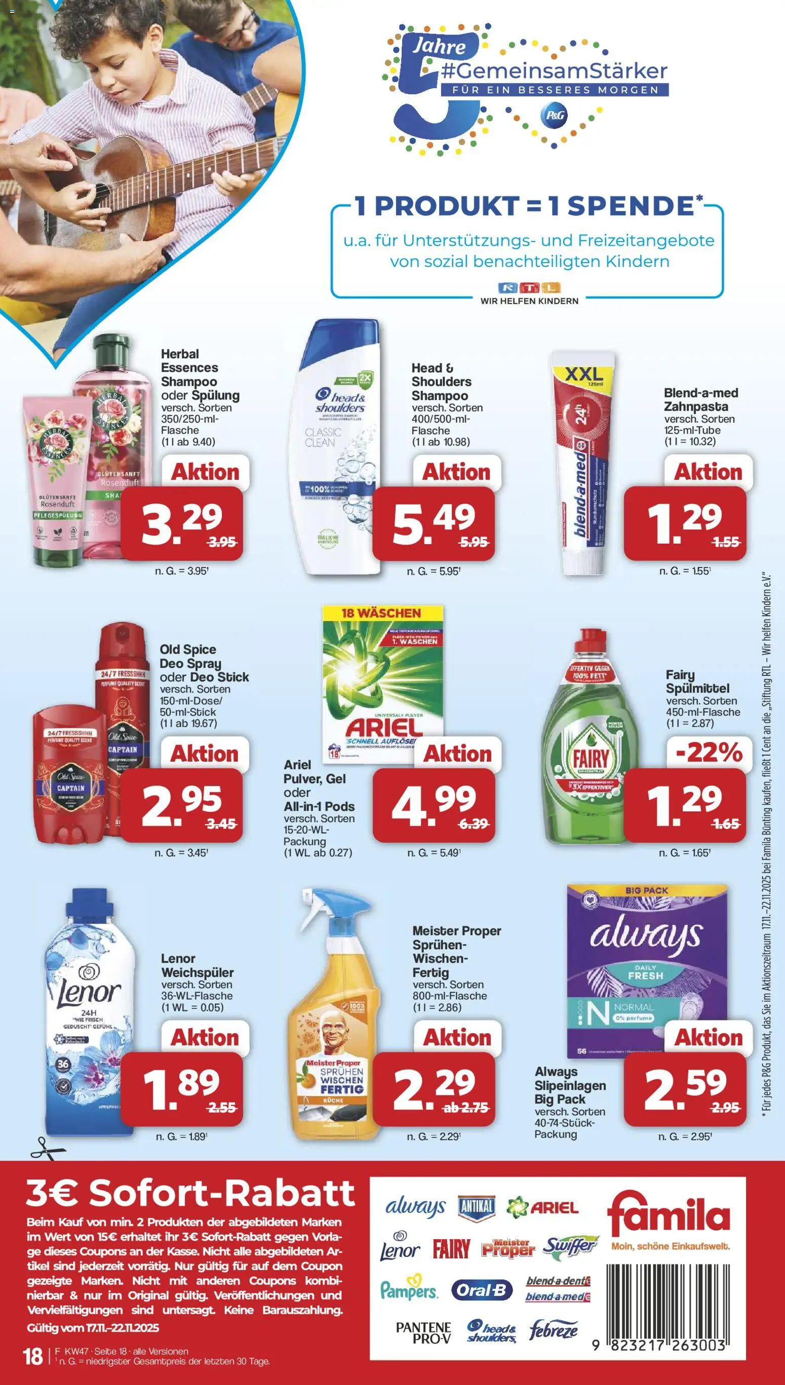 Famila Nordwest - Black Friday – gültig ab 17.11.2025 | Seite: 17 | Produkte: Shampoo, Spülung, Zahnpasta, Deo Stick