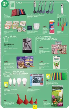 Pré-visualização Auchan - Preços Redondos válido de 06.04.2026 | Página: 4 | Produtos: Lâmpadas, Tapete, Café, Chocolate