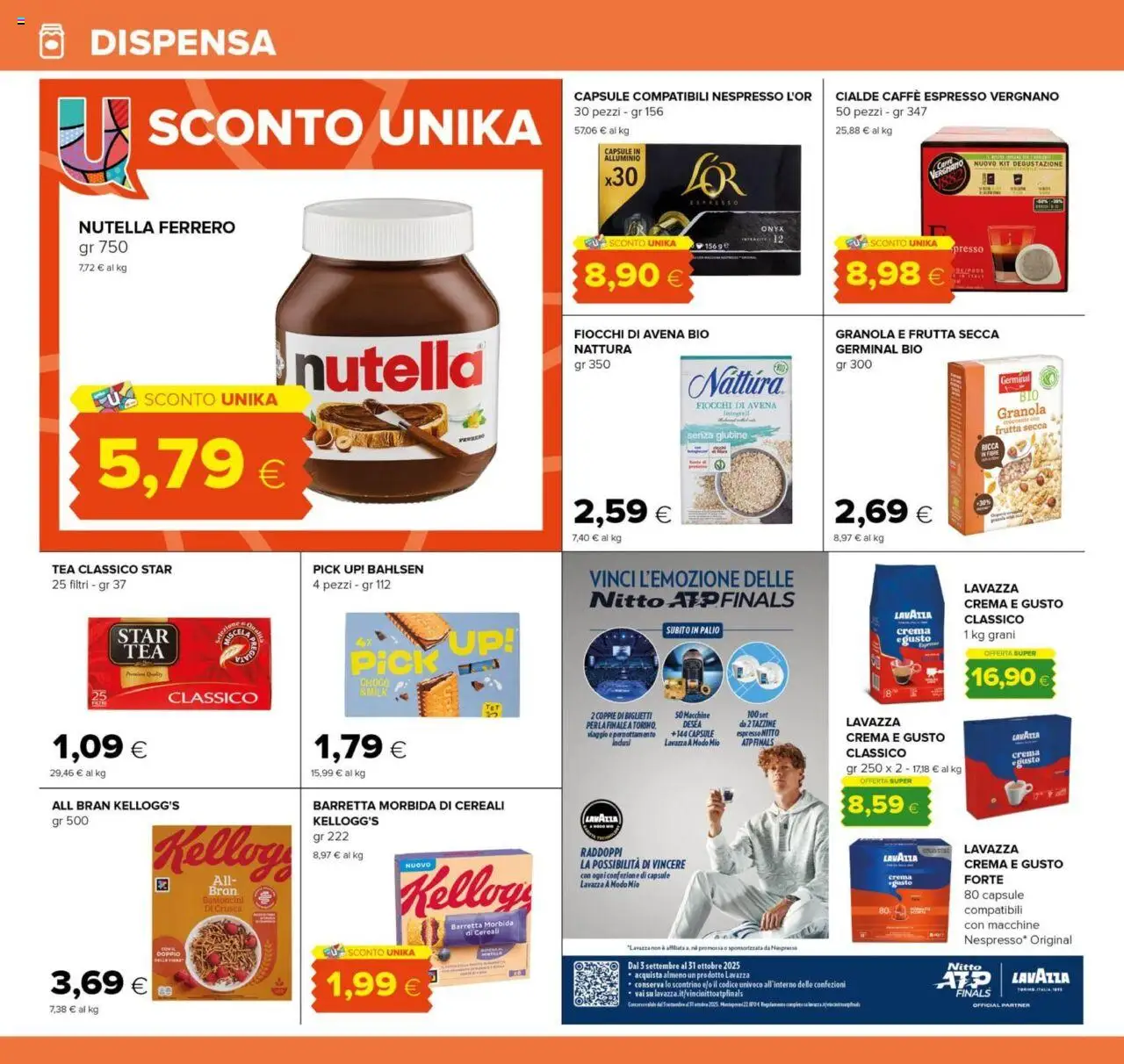 Volantino Oasi del 13.09.2025 | Pagina: 16 | Prodotti: Caffè, Cereali, Barretta, Lavazza