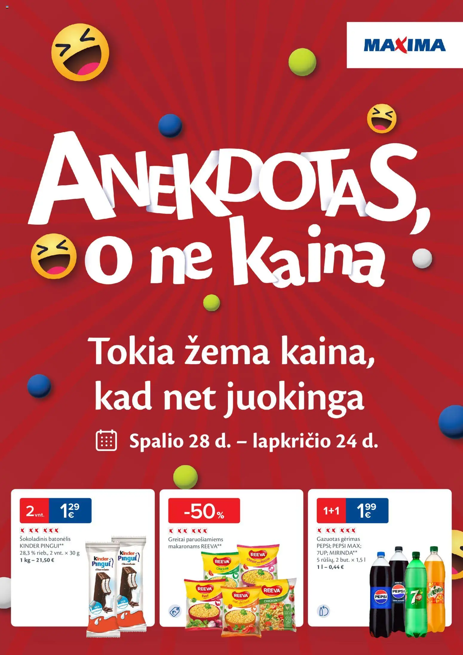 MAXIMA akcijos nuo 28.10.2025 | Puslapis: 1 | Prekių: Šokoladinis batonėlis
