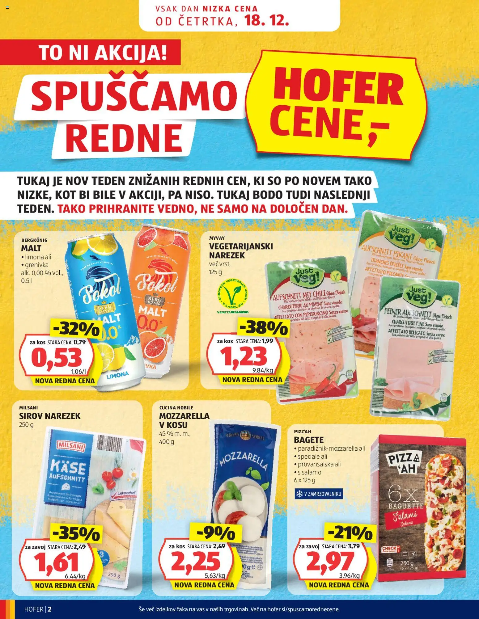 Novi Hofer katalog ponudbe – veljaven od 18.12.2025 | Stran: 2 | Izdelki: Narezek, Kos, Grenivka, Limona