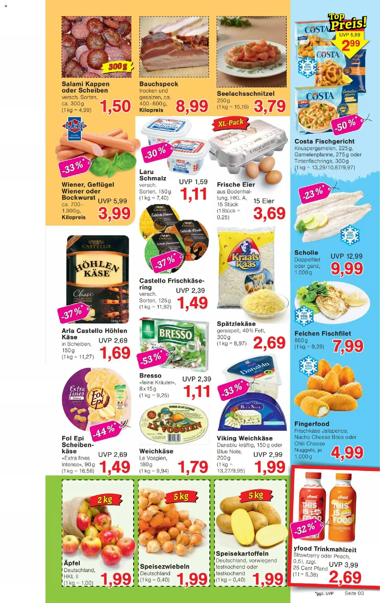 Wiglo Wunderland Prospekt – gültig ab 27.04.2026 | Seite: 3 | Produkte: Äpfel, YFood, Chili, Frischkase