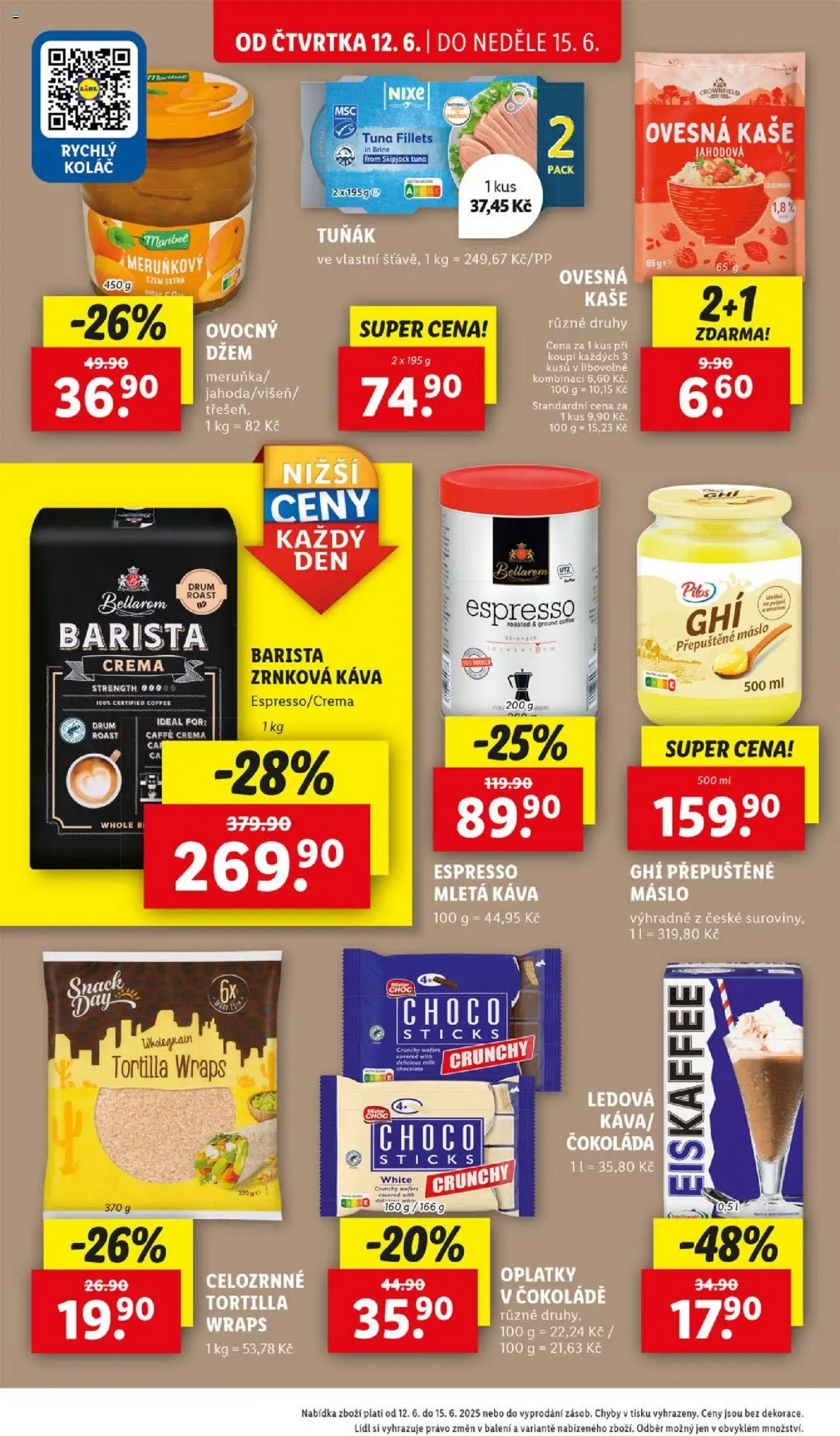 Lidl leták od 12.06.2025 | Strana: 26 | Produkty: Máslo, Přepuštěné máslo, Ghee, Kaše