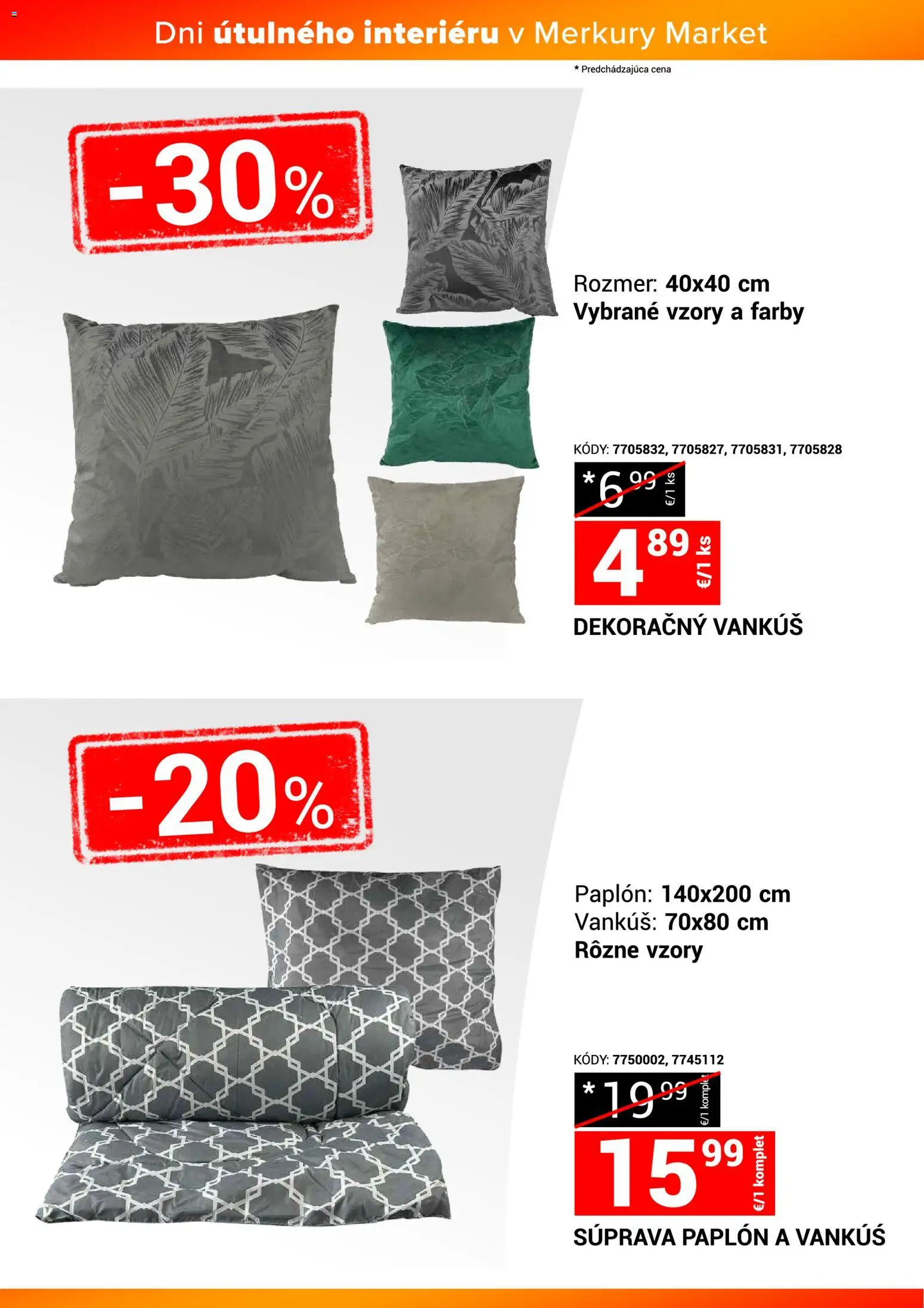 Nové Merkury Market akcie – leták je platný od 22.11.2025 | Strana: 11 | Produkty: Vankúš