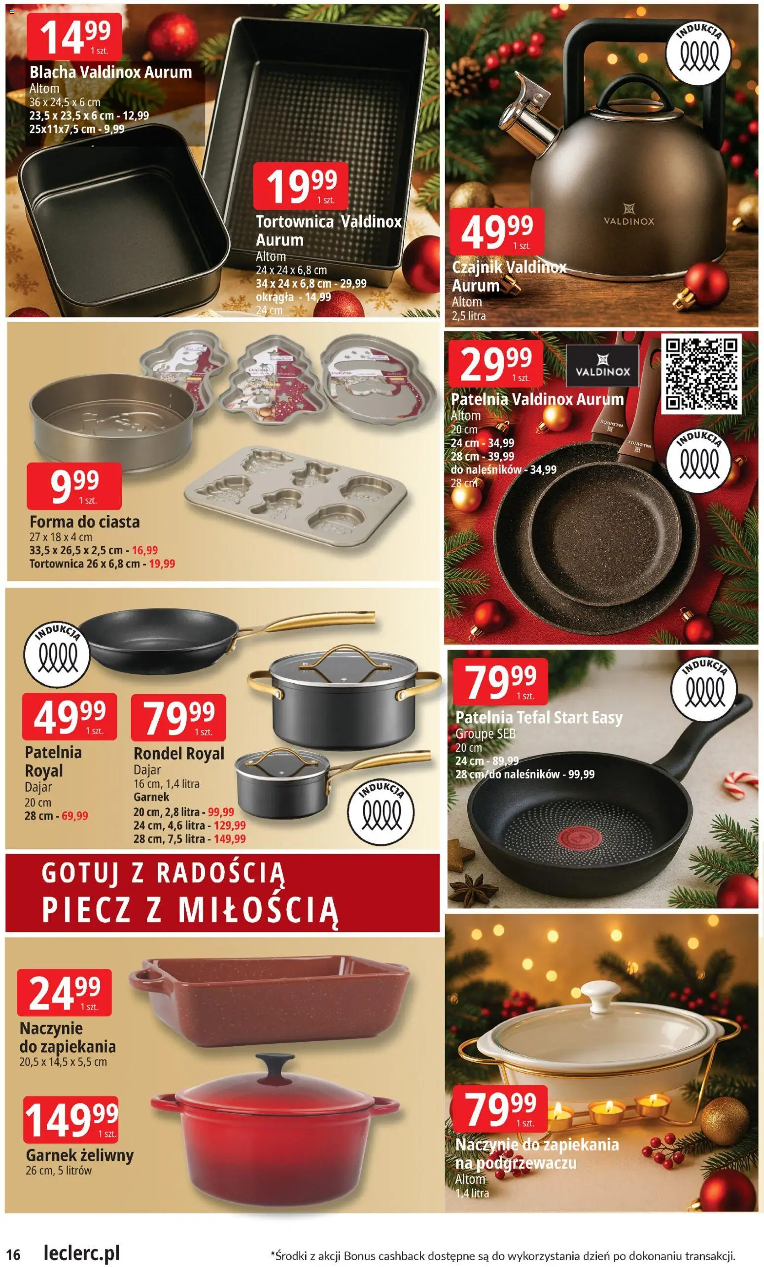 E.Leclerc Gazetka - Warszawa Bielany od 12.11.2025 | Strona: 16 | Produkty: Czajnik, Garnek żeliwny, Garnek, Tefal