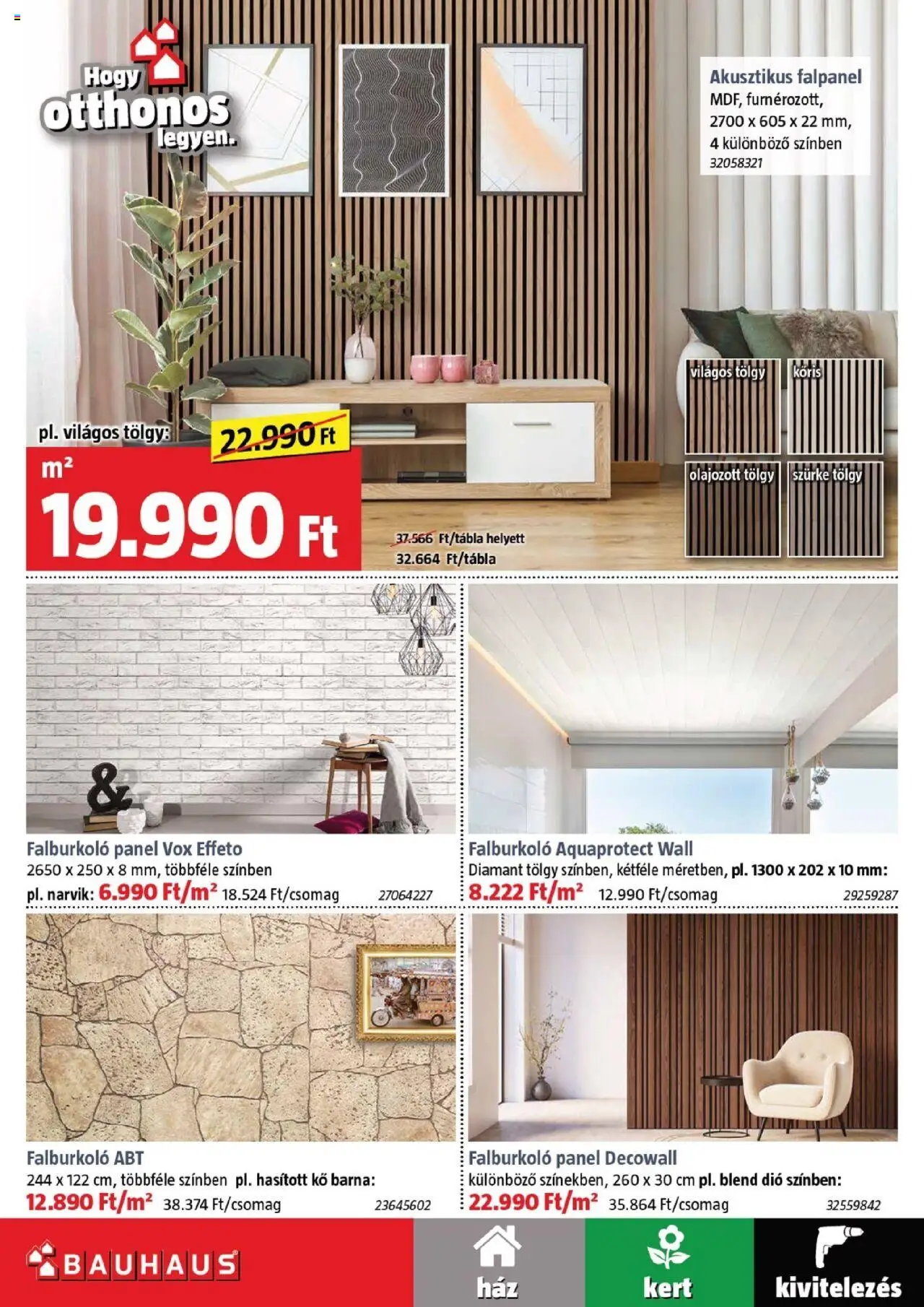 Bauhaus akciós ujság - amely érvényes a következő dátumtól: 05.06.2025 | Oldal: 38 | Termékek: Falburkoló panel, Dió