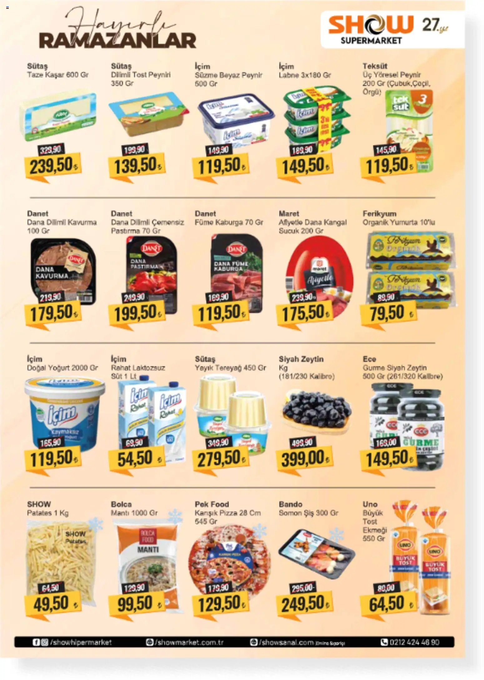 Show Market Katalog - 27.02.2026 tarihinden itibaren geçerlidir | Sayfa: 2 | Ürünler: Yoğurt, Patates, Zeytin, Somon