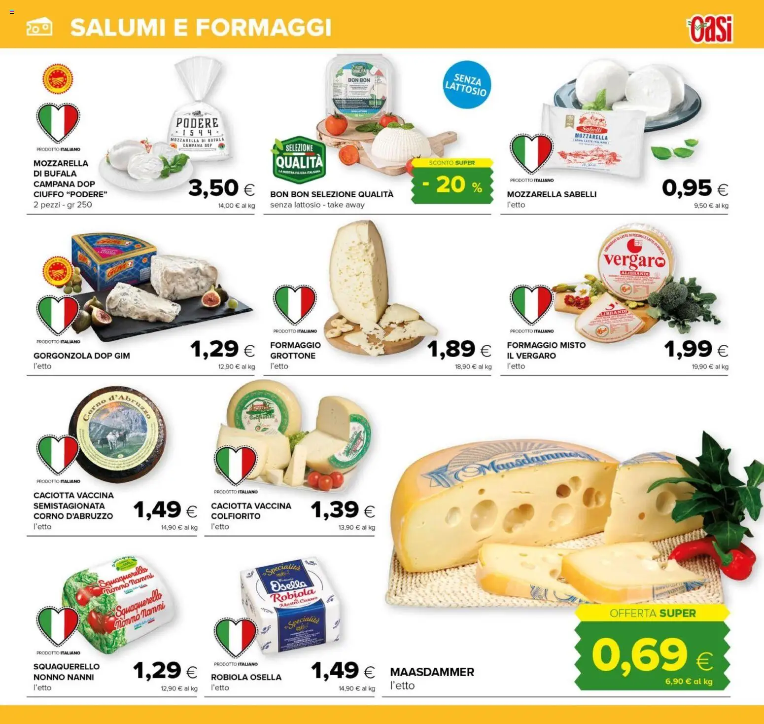 Volantino Oasi del 03.01.2026 | Pagina: 11 | Prodotti: Mozzarella, Latte, Gorgonzola, Robiola