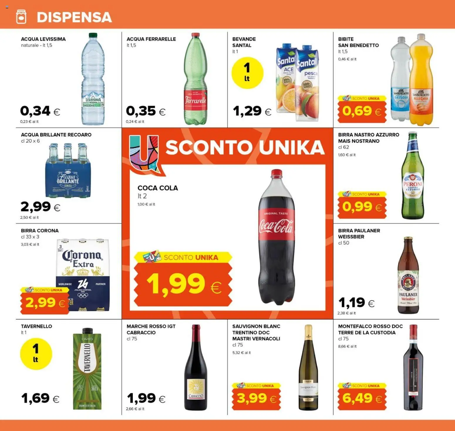 Volantino Tigre del 30.11.2025 | Pagina: 20 | Prodotti: Acqua, Bibite, Ferrarelle, Coca Cola
