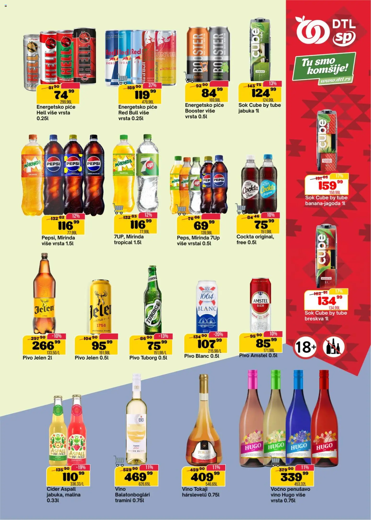 Senta Promet katalog - važi od 25.02.2026 | Strana: 13 | Proizvode: Tuborg, Pivo, Breskva, Hugo