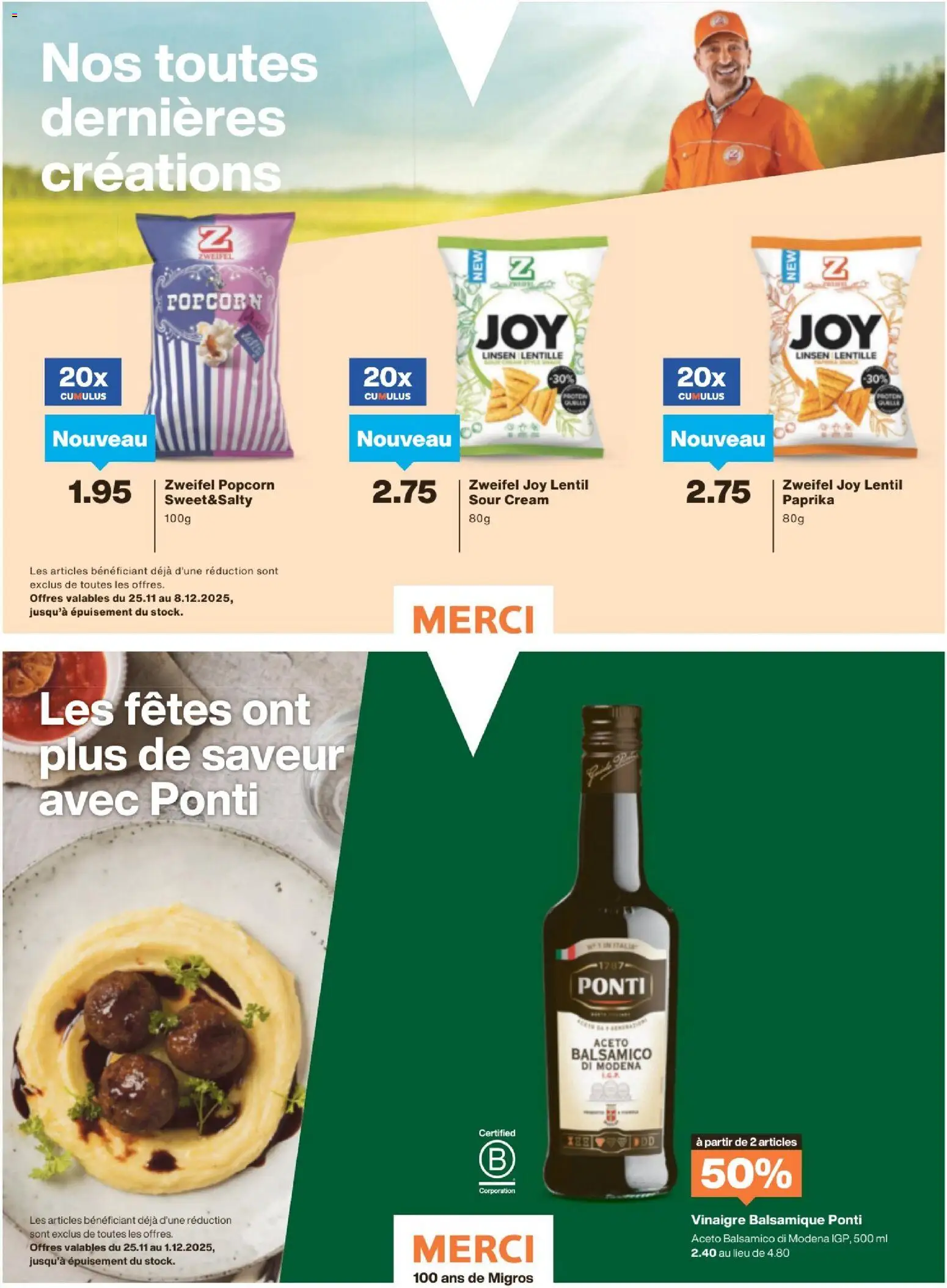 Migros Magazin FR – gültig ab 24.11.2025 | Seite: 30 | Produkte: Balsamico, Chips