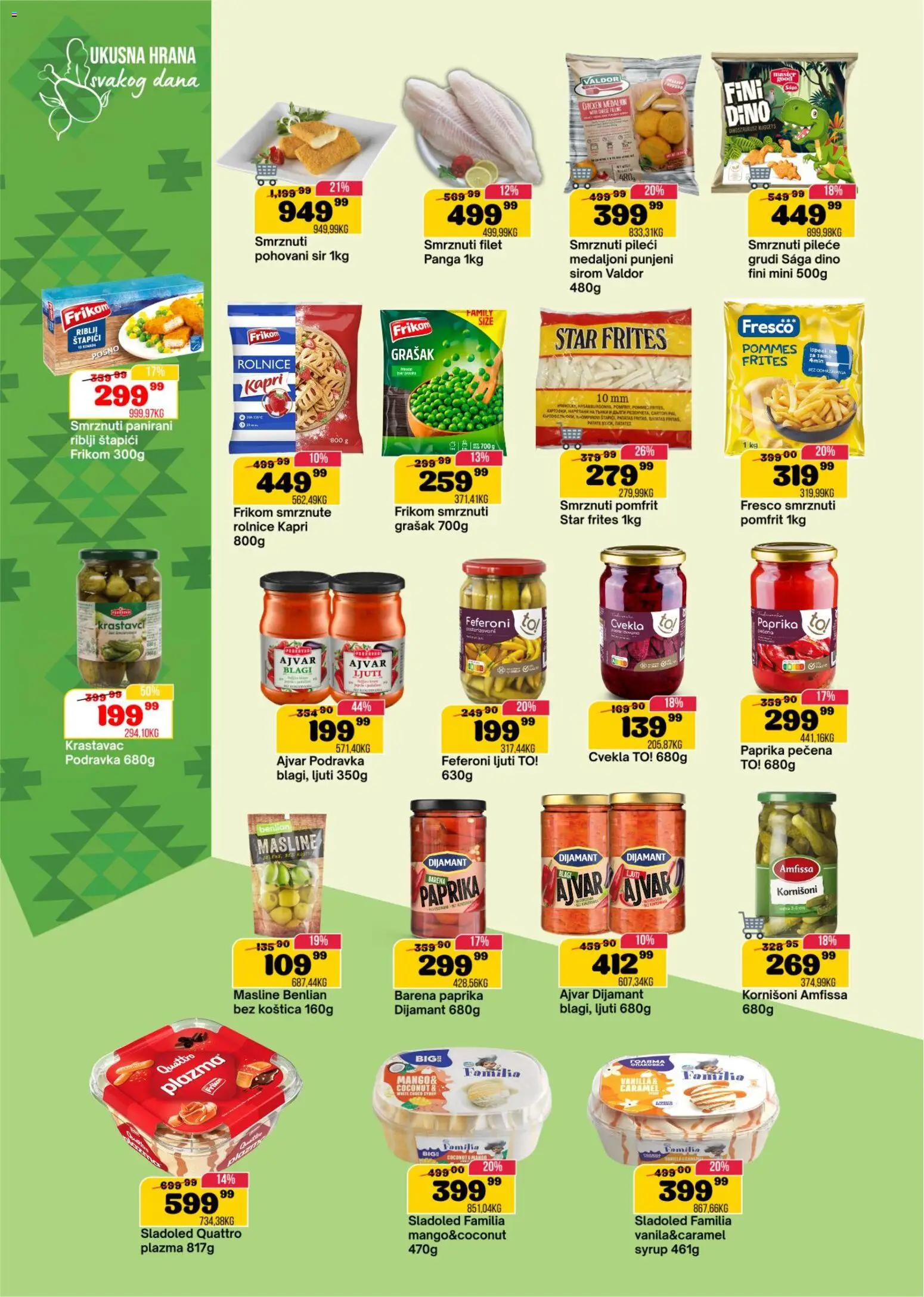 Senta Promet katalog - važi od 08.04.2026 | Strana: 8 | Proizvode: Ajvar, Riblji štapići, Paprika, Podravka