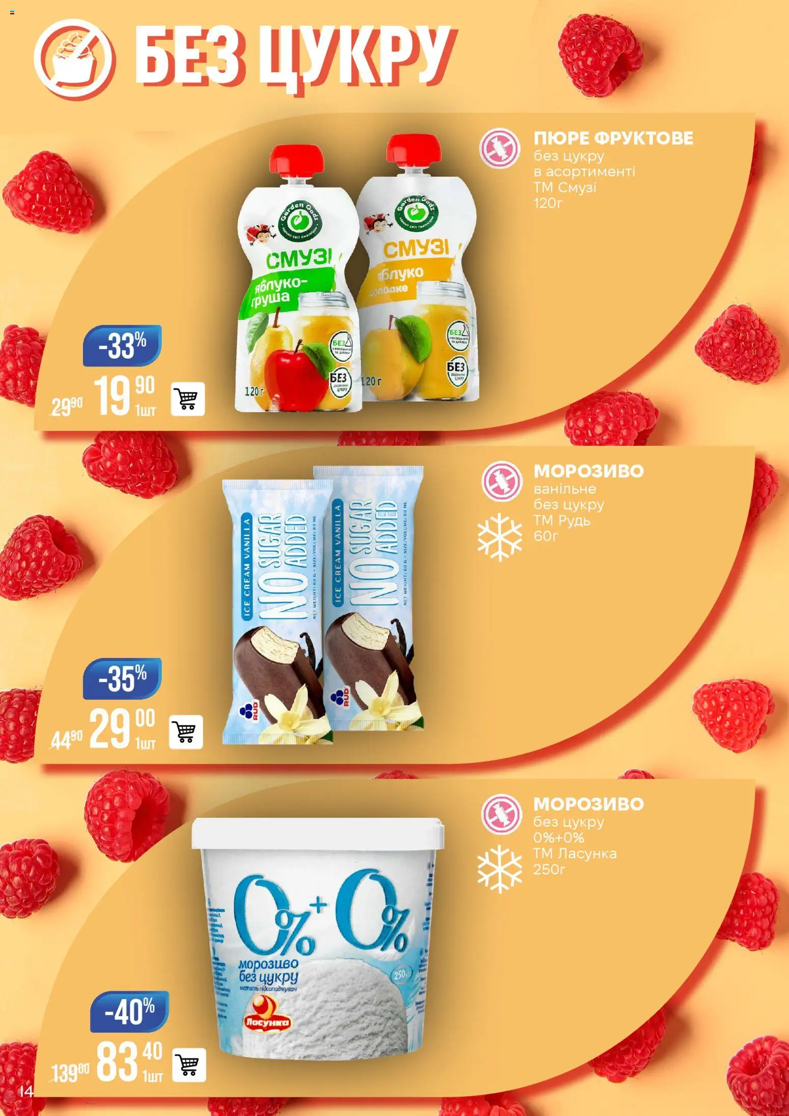 VARUS Kаталог - дійснийкції з 06.01.2026 | Сторінка: 14 | Товари: Морозиво, Груша, Пюре