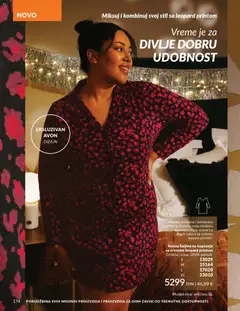 Noćna haljina na kopčanje sa crvenim leopard printom, Crvena i crna. 100% pamuk. Crna spavaćica dugih rukava sa crvenim leopard printom. - pregled AVON kataloga - važi od 01.12.2025 | Strana: 178 | Proizvode: Haljina