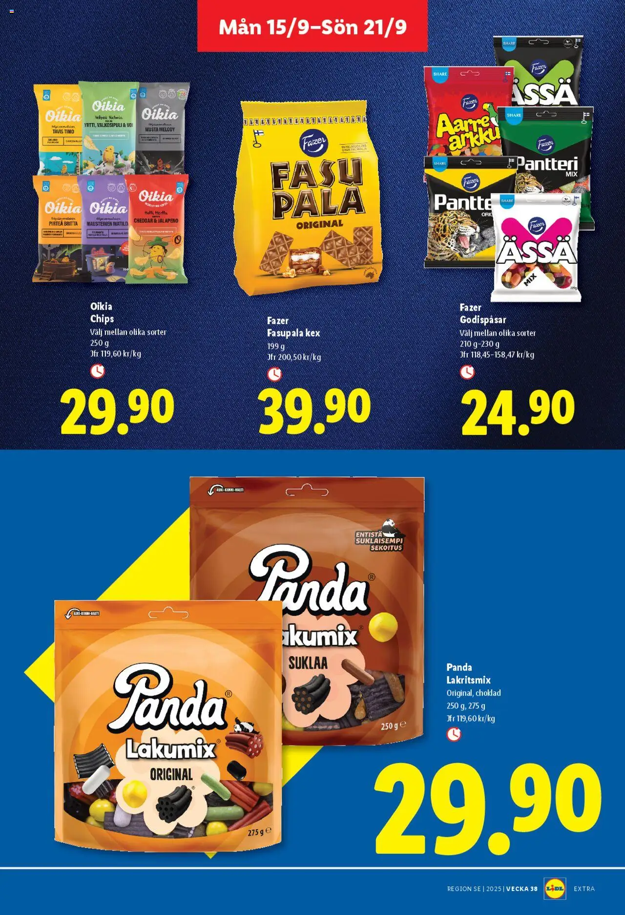 Lidl reklamblad aktuell från 15.09.2025 | Sida: 11 | Produkter: Chips, Cheddar, Choklad