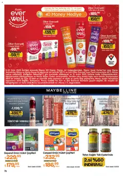 09.10.2025 tarihinden itibaren geçerli olan Migros kataloğu önizlemesi | Sayfa: 76 | Ürünler: Ruj, Kapatıcı, Külot, Tablet