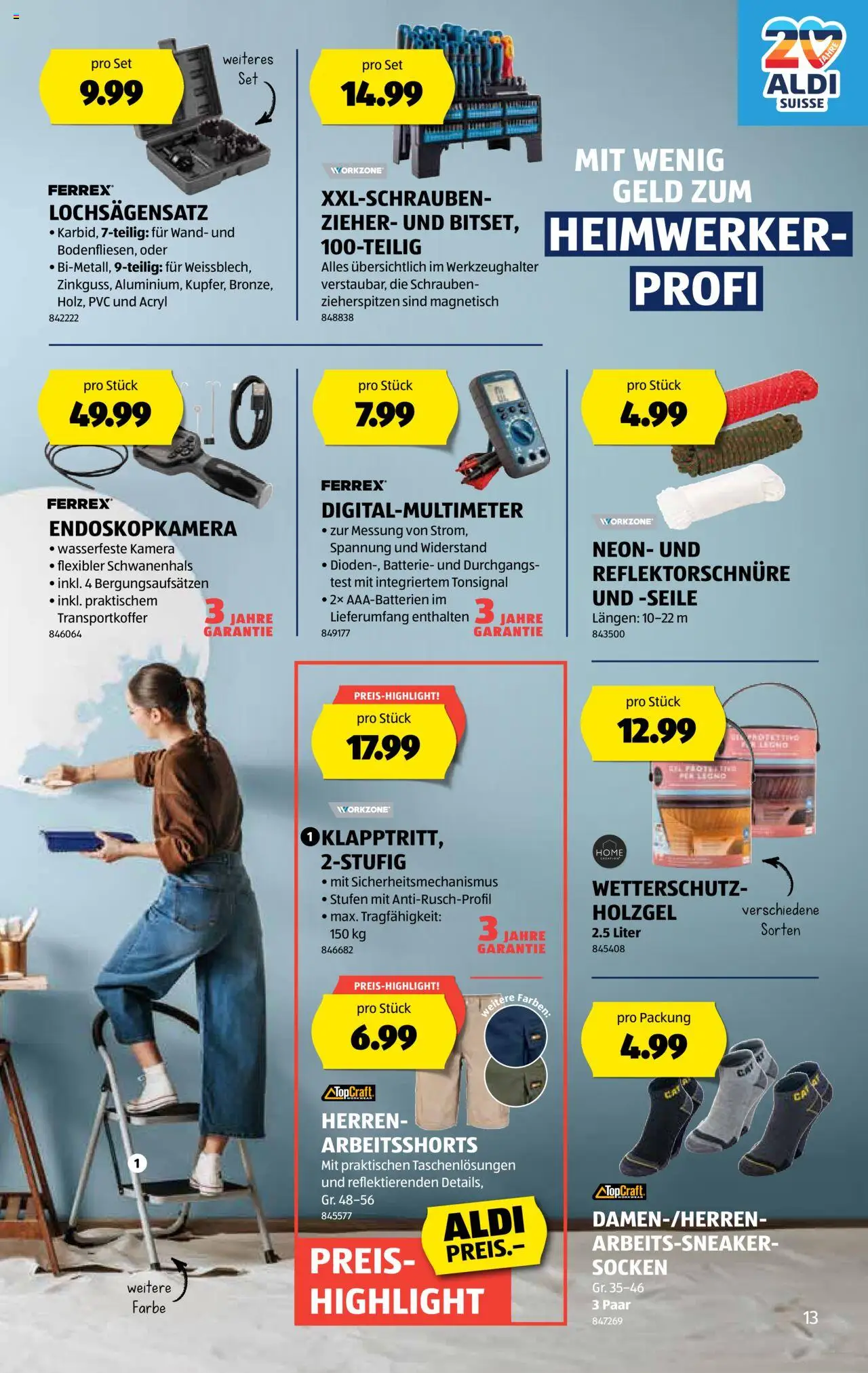 Aldi Aktionen ab 21.08.2025 | Seite: 14 | Produkte: Batterie, Socken, Kamera