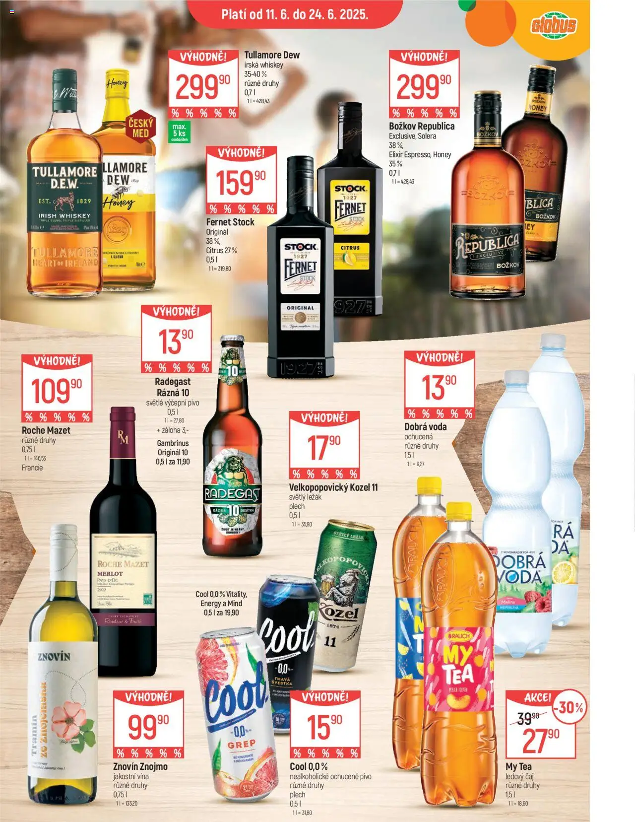 Globus leták - Olomouc od 11.06.2025 | Strana: 16 | Produkty: Božkov Republica, Merlot, Velkopopovický Kozel 11, Fernet