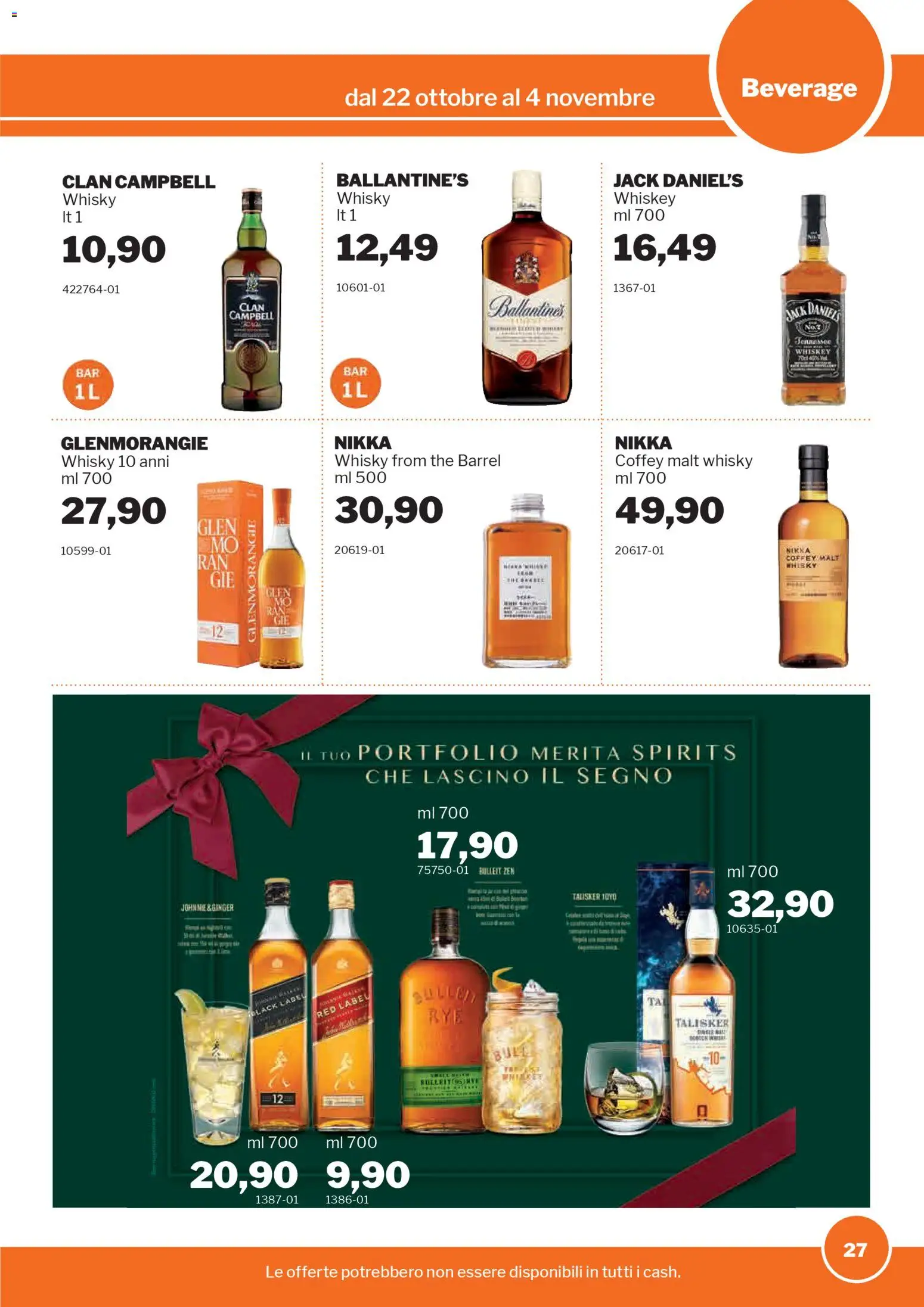 Volantino Sogegross del 22.10.2025 | Pagina: 27 | Prodotti: Whisky, The