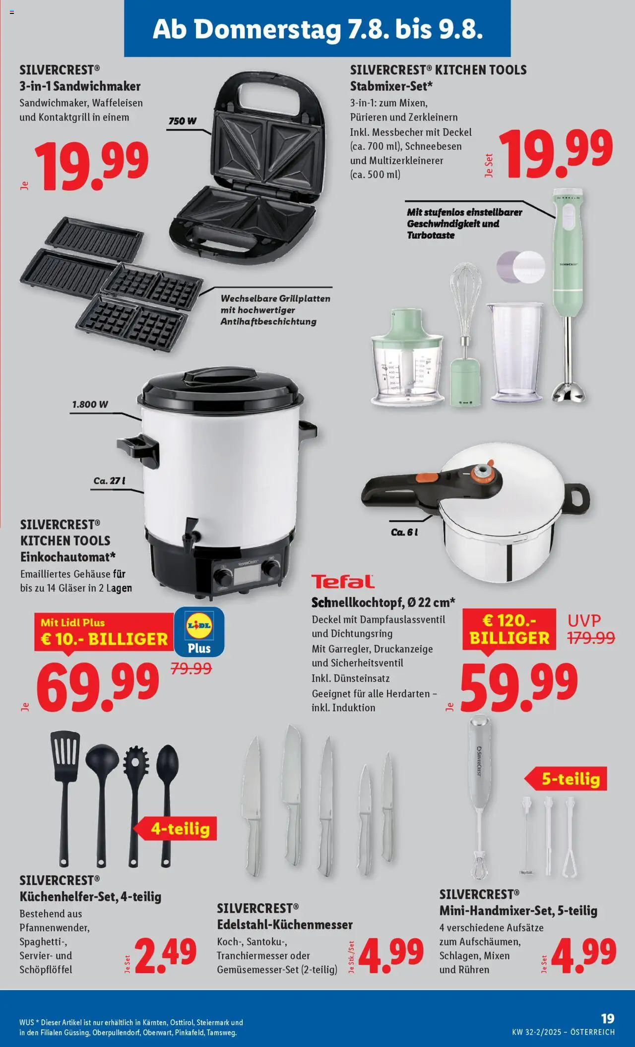 Lidl Flugblatt - Oberpullendorf, Güssing, Oberwart gültig ab 07.08.2025 | Seite: 21 | Produkte: Sandwichmaker, Hajdina liszt