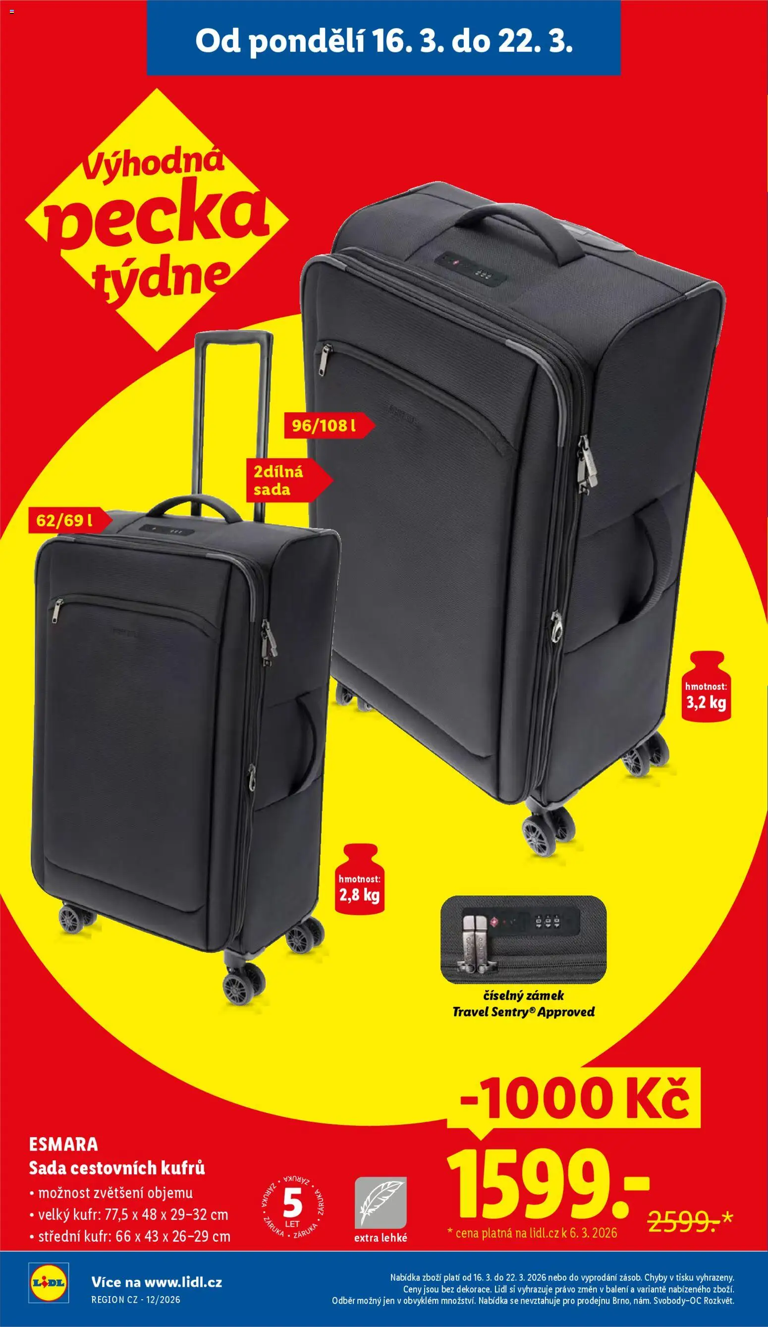 Lidl leták - Spotřební zboží od 19.03.2026 | Strana: 6 | Produkty: Kufr