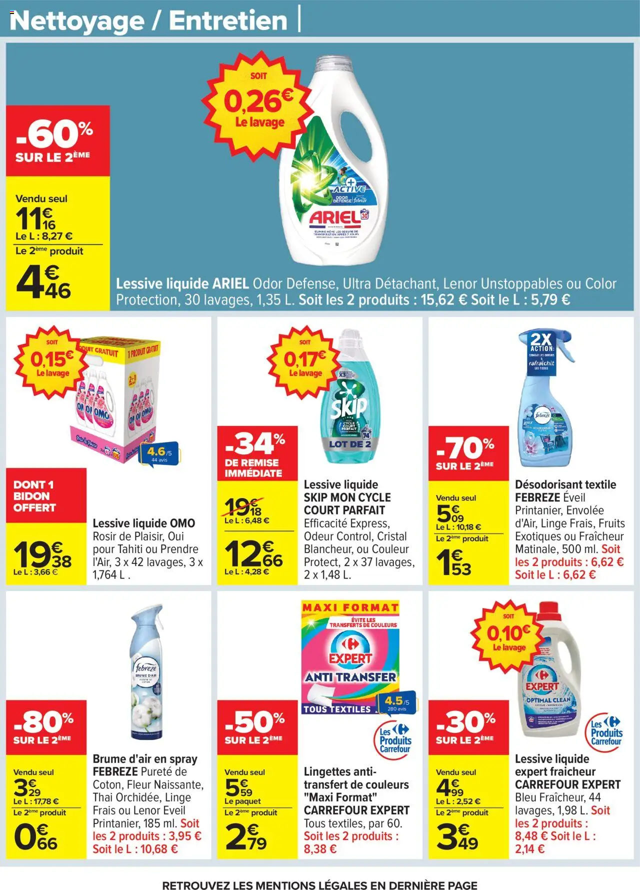  | Page: 45 | Produits: Ariel, Désodorisant, Lessive Liquide, Lessive