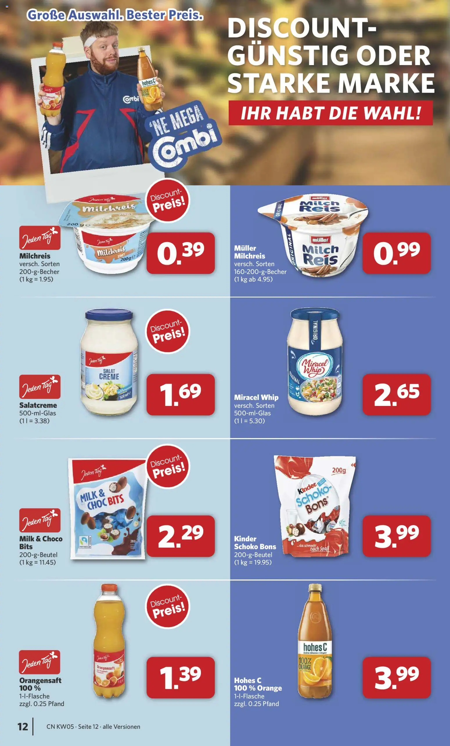 Combi Prospekt 	 – gültig ab 26.01.2026 | Seite: 12 | Produkte: Milch, Hohes c, Reis, Salat