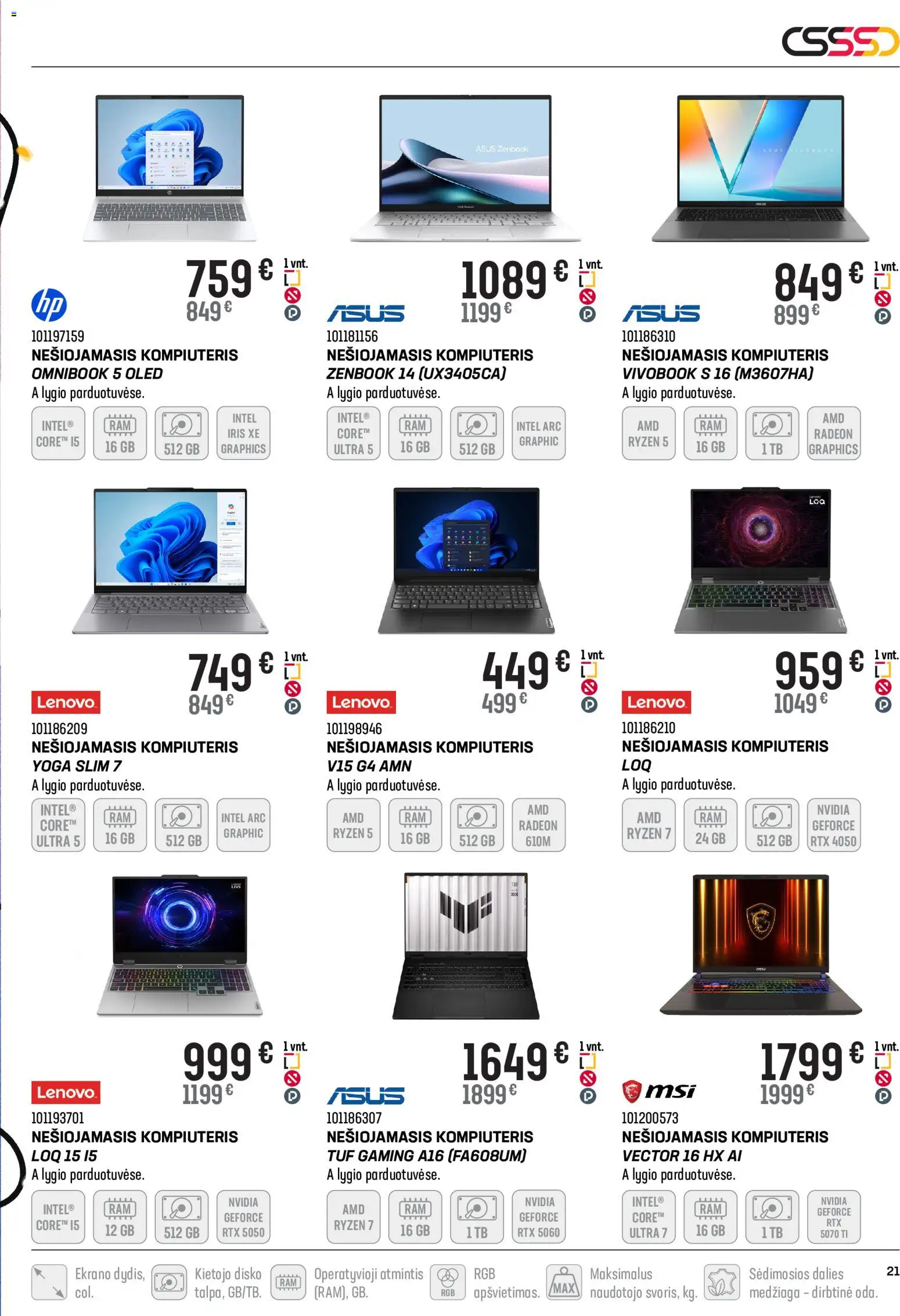 Senukai akcijos nuo 03.12.2025 | Puslapis: 21 | Prekių: Kompiuteris