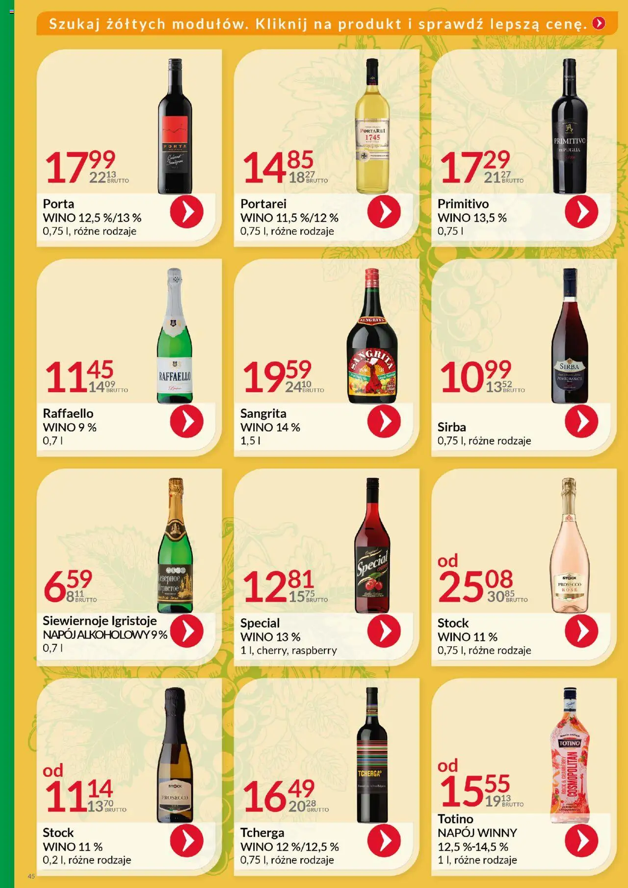 Eurocash Gazetka - Katalog Alkoholowy od 01.06.2025 | Strona: 45 | Produkty: Wino, Prosecco