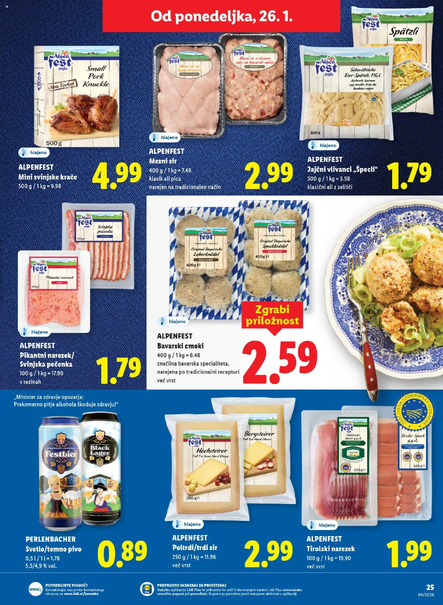 Novi Lidl katalog ponudbe – veljaven od 22.01.2026 | Stran: 37 | Izdelki: Narezek, Sir, Pica, Pivo