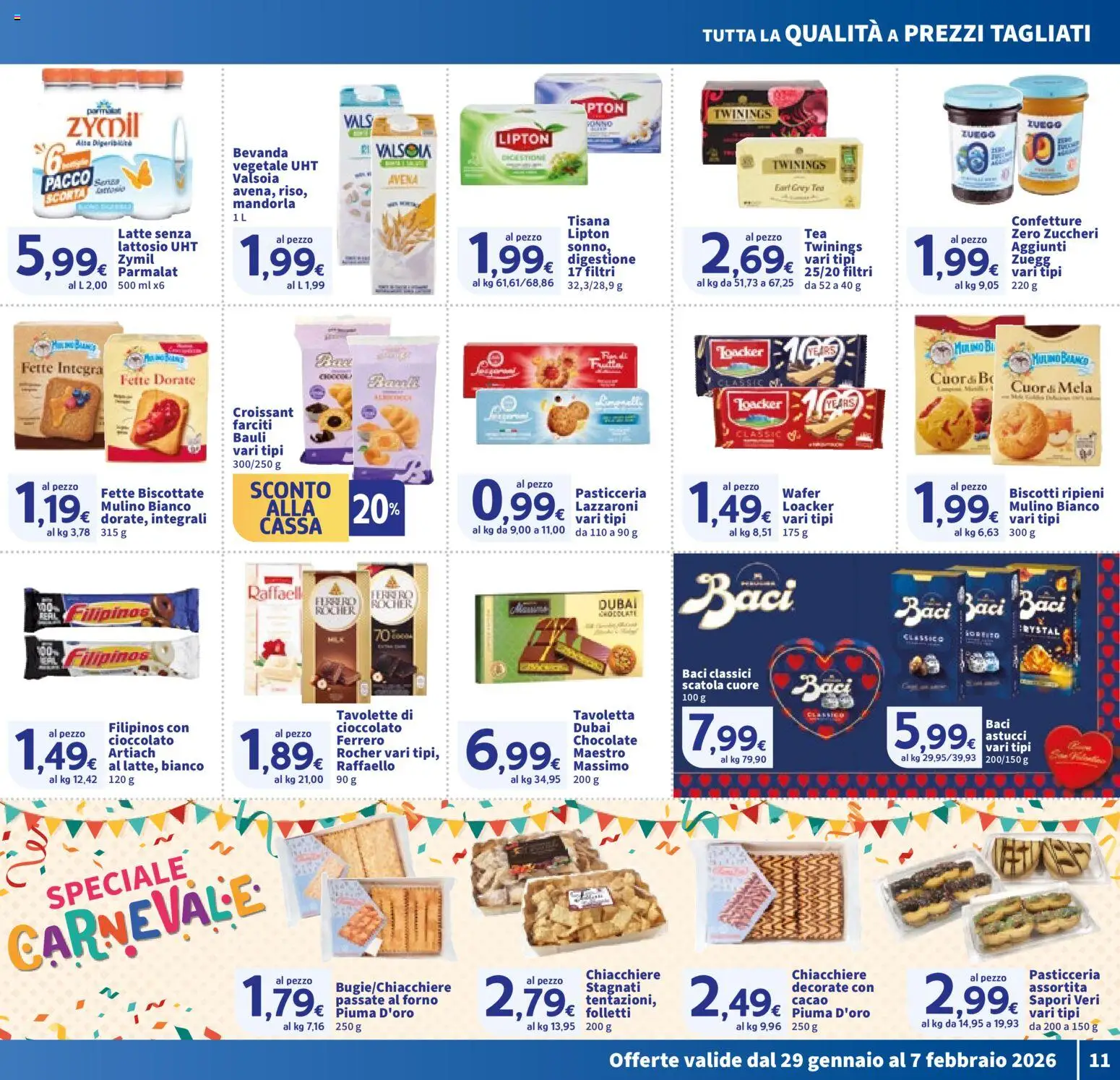 Volantino SIGMA del 29.01.2026 | Pagina: 11 | Prodotti: Cioccolato, Latte, Croissant, Cacao