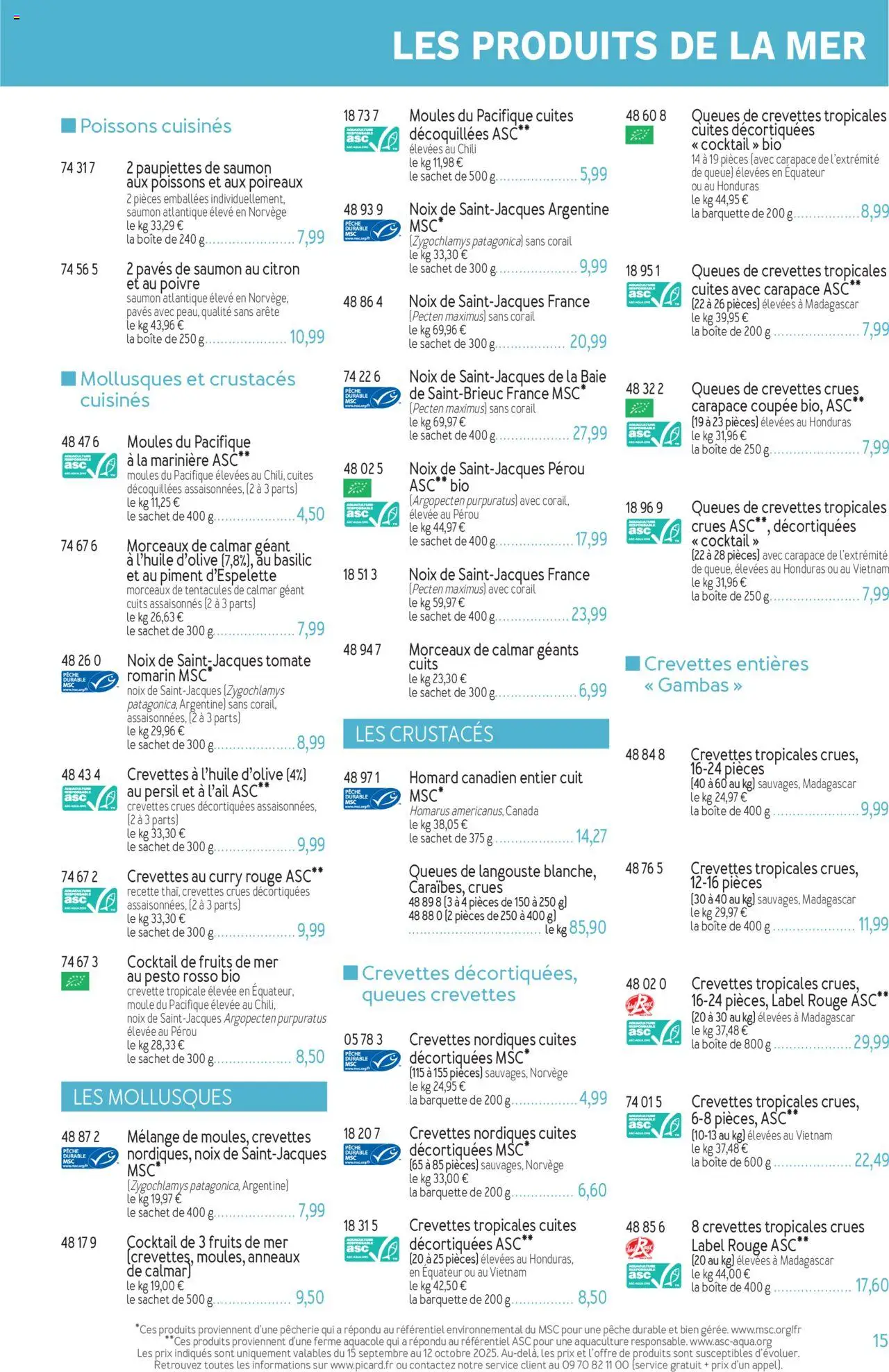 {H1} | Page: 15 | Produits: Poireaux, Crevettes, Pesto, Curry