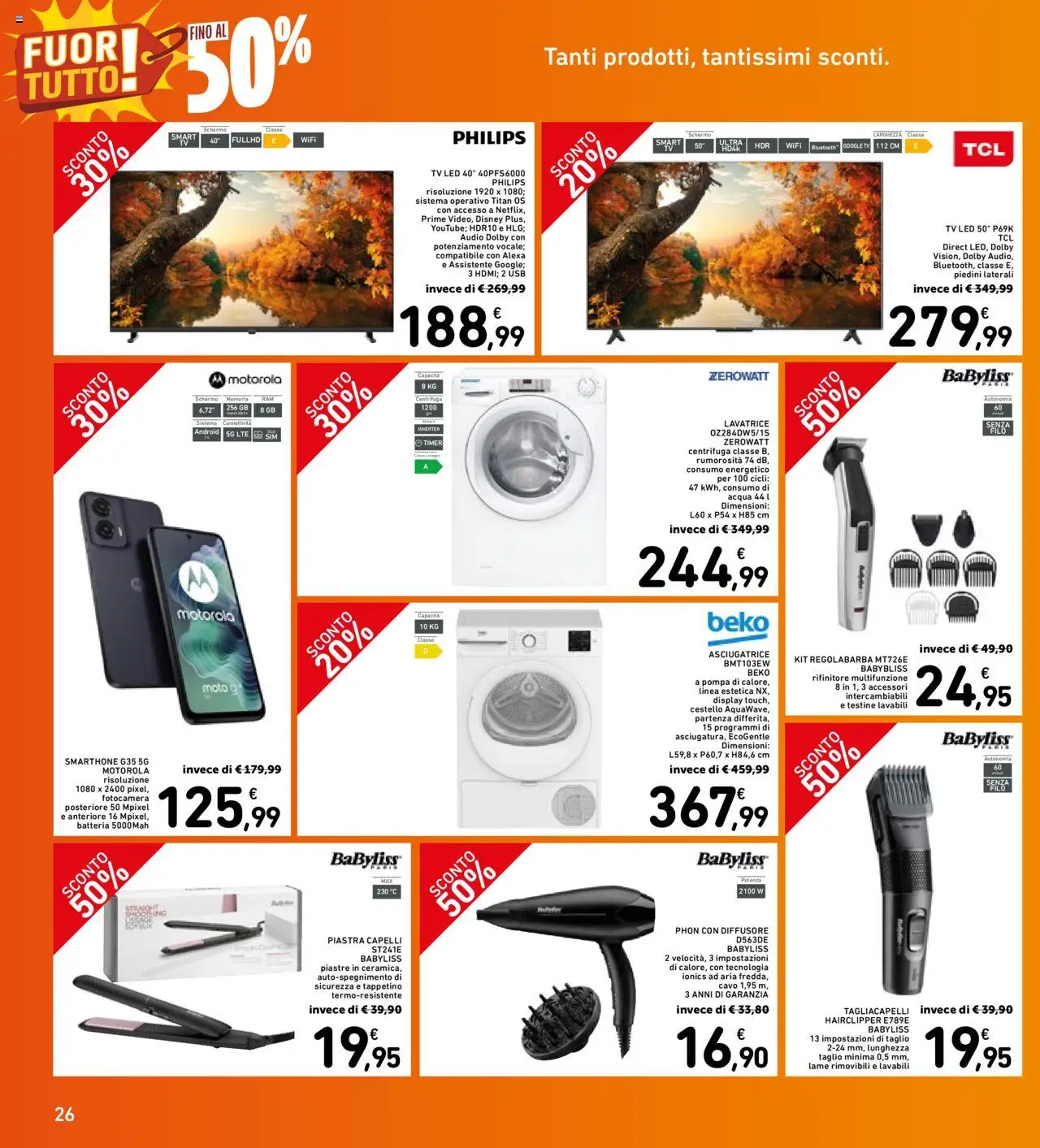 Volantino Spazio Conad del 10.10.2025 | Pagina: 26 | Prodotti: Schermo, Centrifuga, Fotocamera, USB