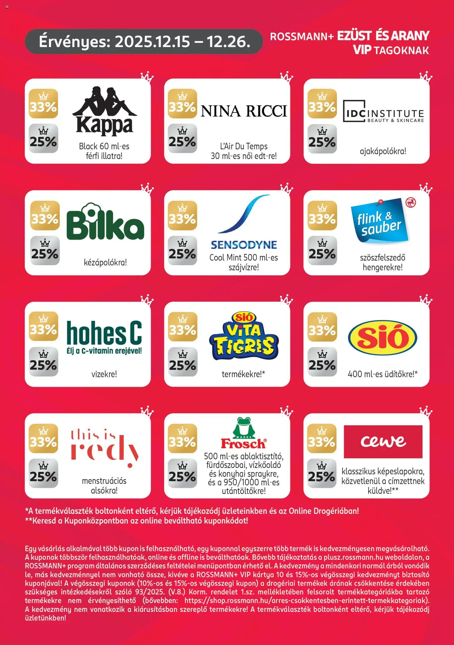 Rossmann akciós ujság - amely érvényes a következő dátumtól: 15.12.2025 | Oldal: 3 | Termékek: Szőlő, Roller, Vízkőoldó, Hohes c
