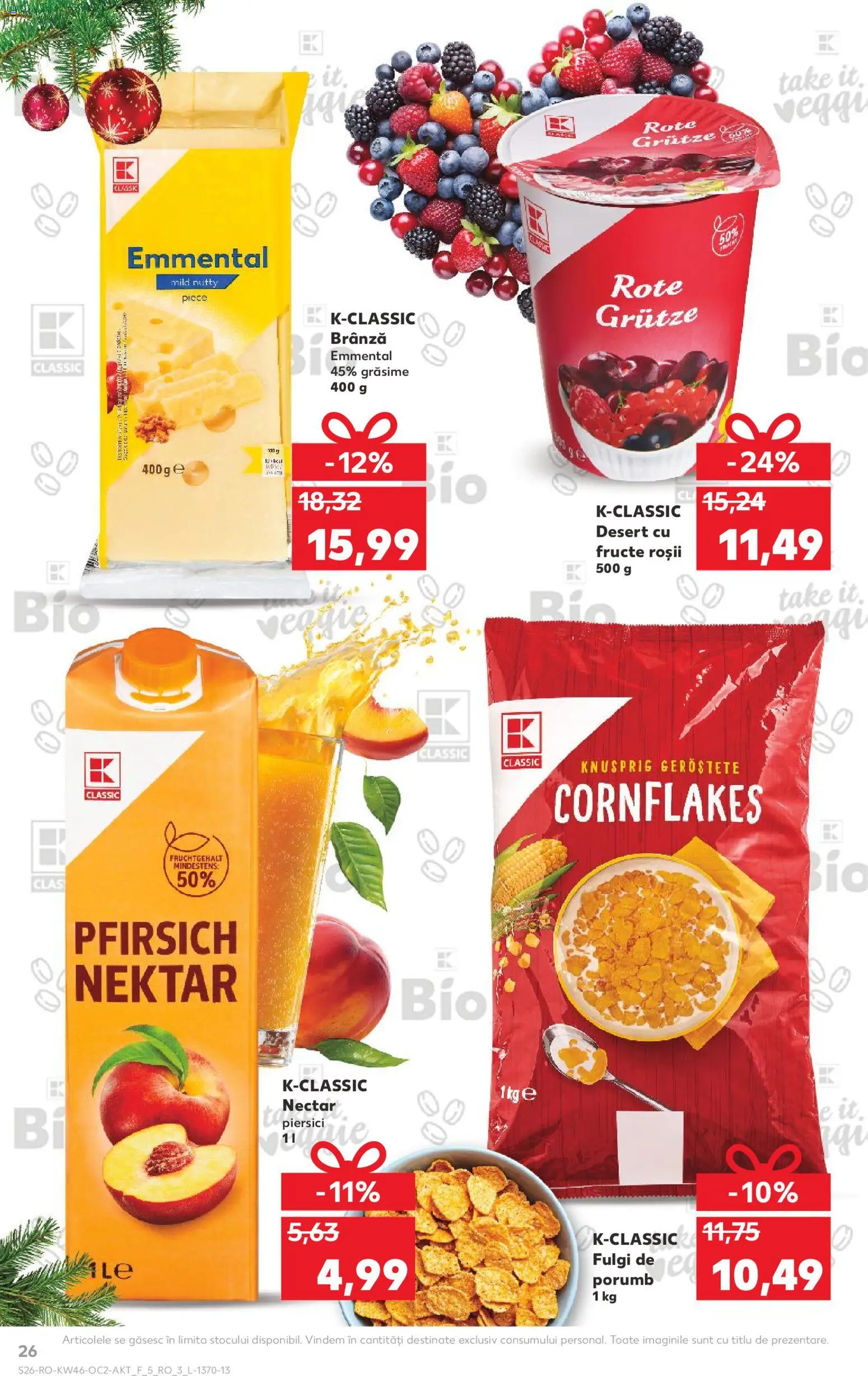 Noul catalog Kaufland – valabil de la 12.11.2025 | Pagină: 26 | Produse: Brânză, Roșii, Porumb, Fructe